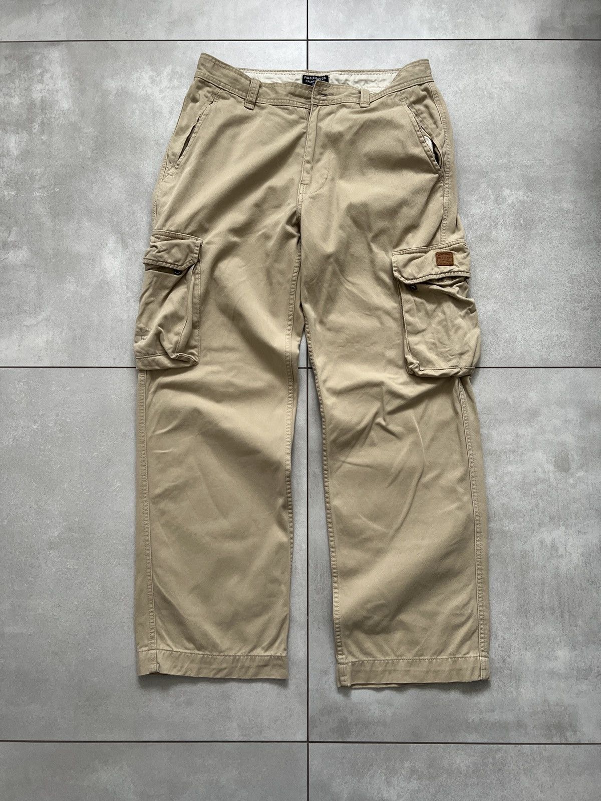 image of Polo Ralph Lauren x Vintage Polo Jeans Ralph Laurent Military Vintage Cargo Pocket Pants in Beige (