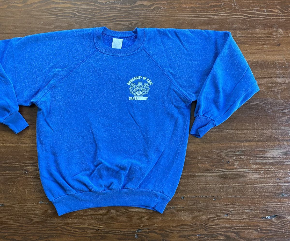 Vintage Vintage 80’s Kent University Raglan Crewneck Sweatshirt Size US M / EU 48-50 / 2 - 1 Thumbnail