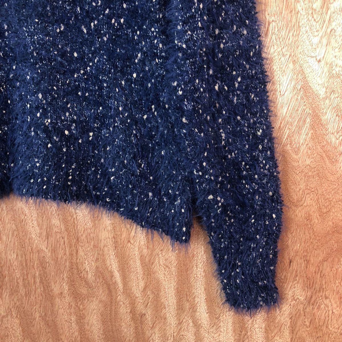 Vintage Rose Bud Shag Shaggy Fur Mohair Cardigan #6674 Size S / US 4 / IT 40 - 10 Thumbnail