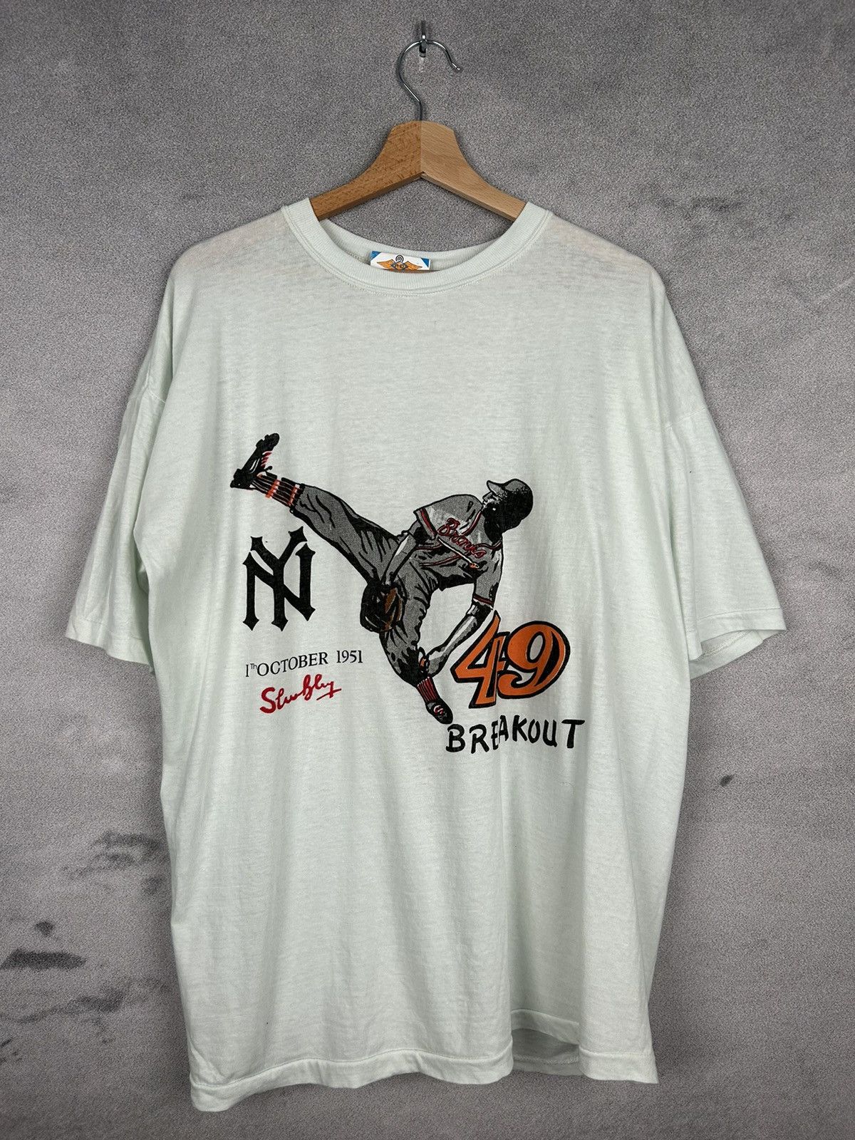 Other Vintage Rare Baseball USA New York Graphic Tee 90s Size US XXL / EU 58 / 5 - 1 Thumbnail