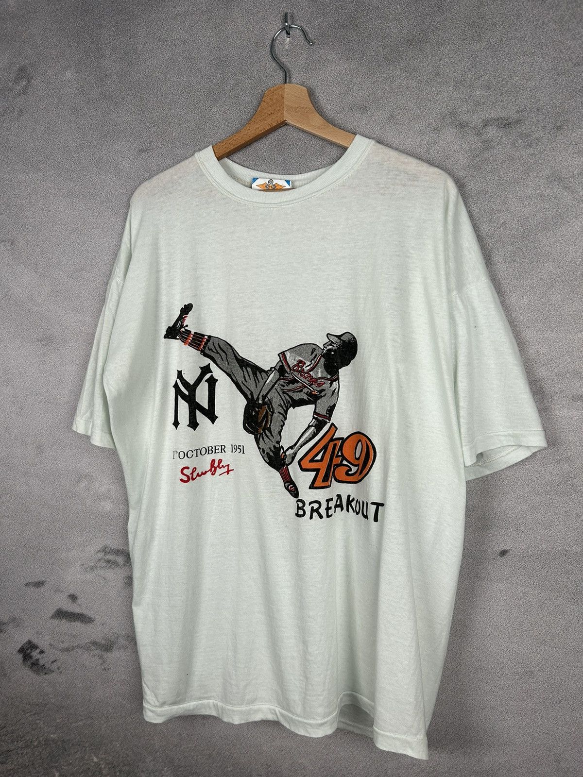 Other Vintage Rare Baseball USA New York Graphic Tee 90s Size US XXL / EU 58 / 5 - 2 Thumbnail
