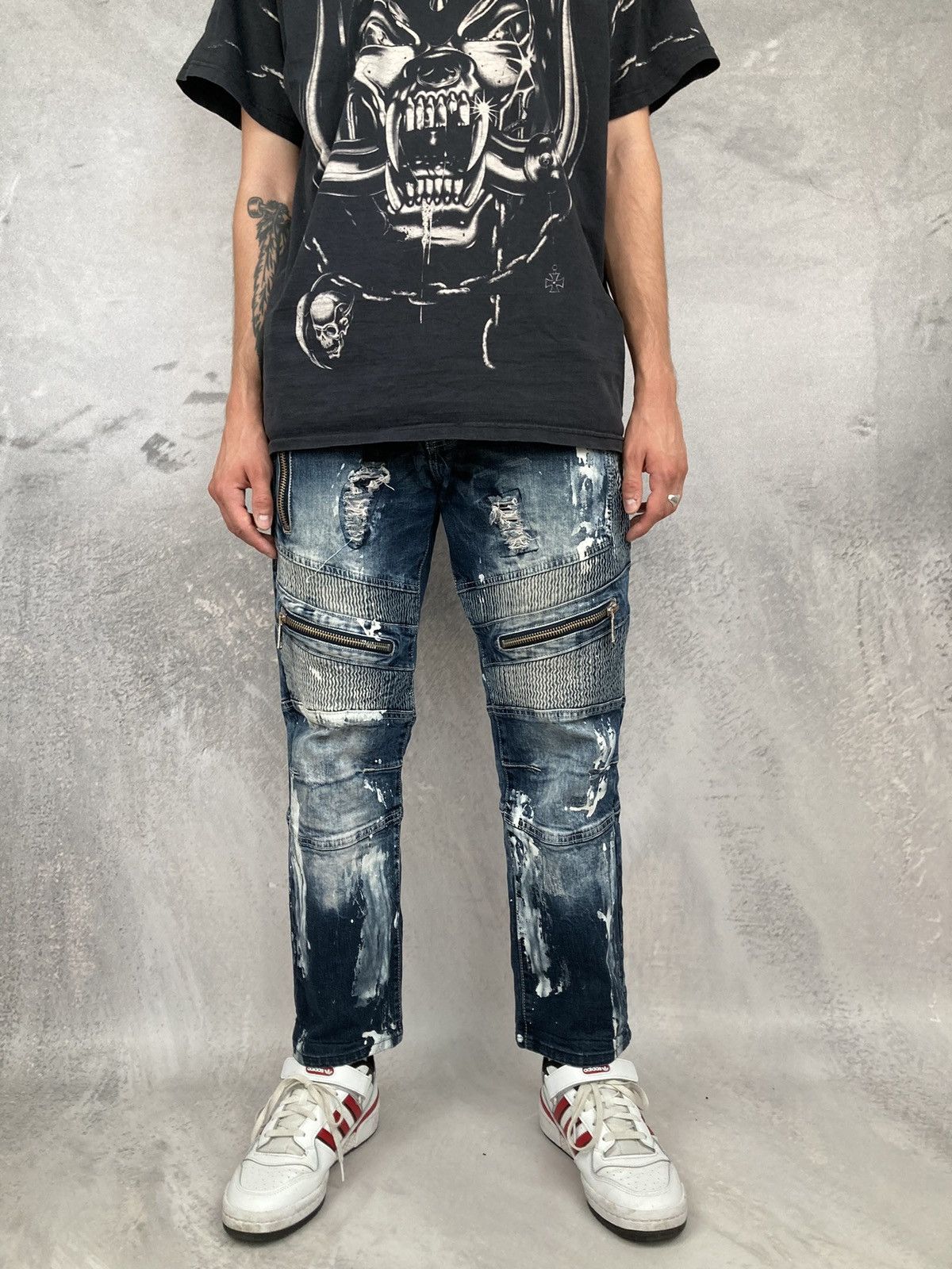 Japanese Brand Vintage Kosmo Lupo Japanese Distressed Denim Pants Size US 38 / EU 54 - 3 Thumbnail