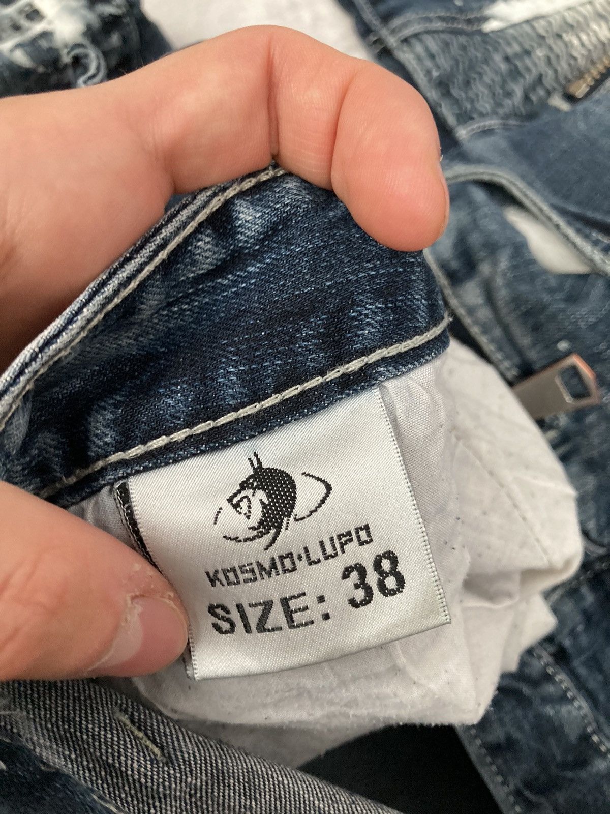 Japanese Brand Vintage Kosmo Lupo Japanese Distressed Denim Pants Size US 38 / EU 54 - 7 Thumbnail