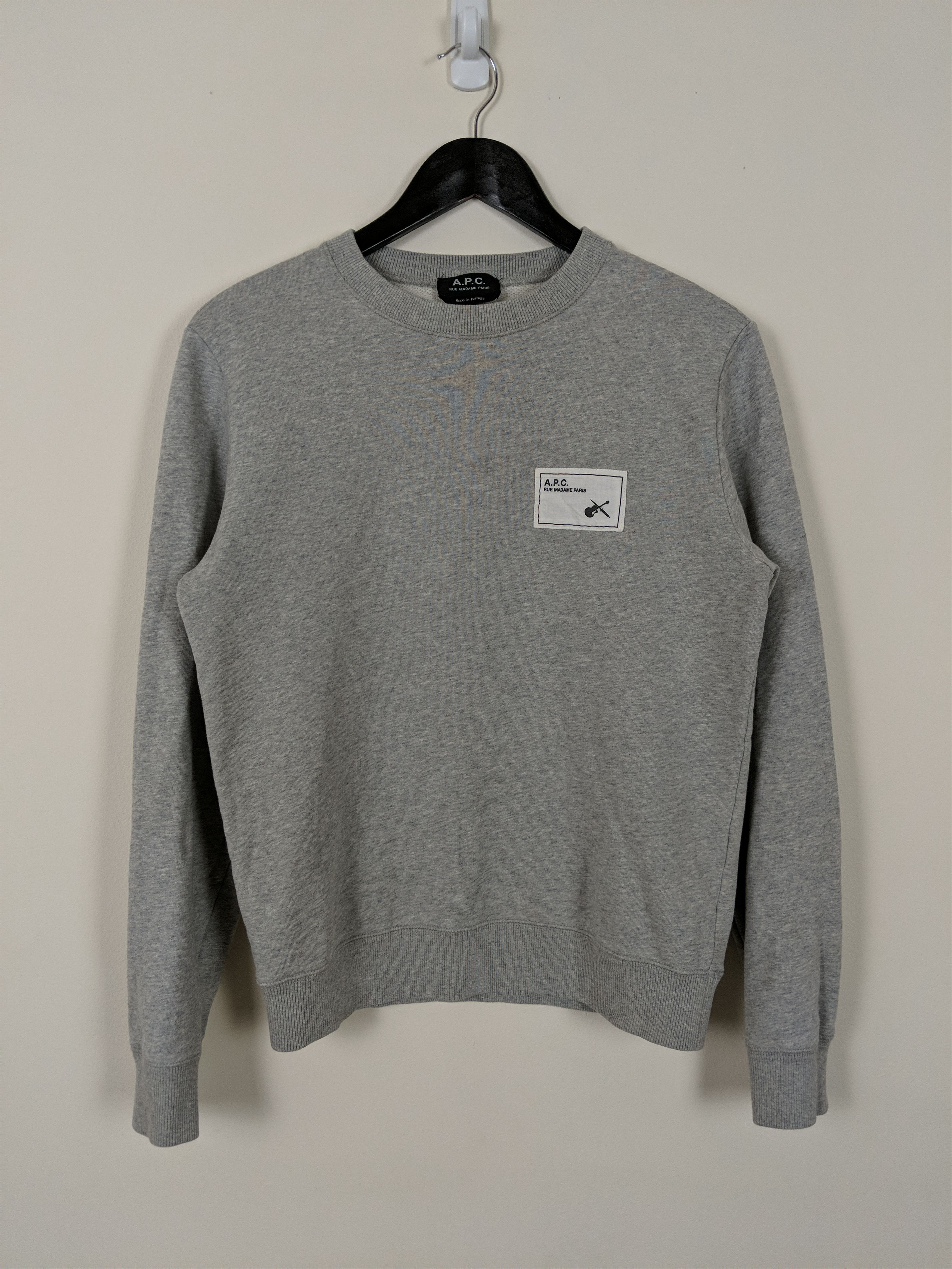A.P.C. A.P.C. French Terry Crewneck Sweatshirt Patch Logo Size US S / EU 44-46 / 1 - 1 Thumbnail
