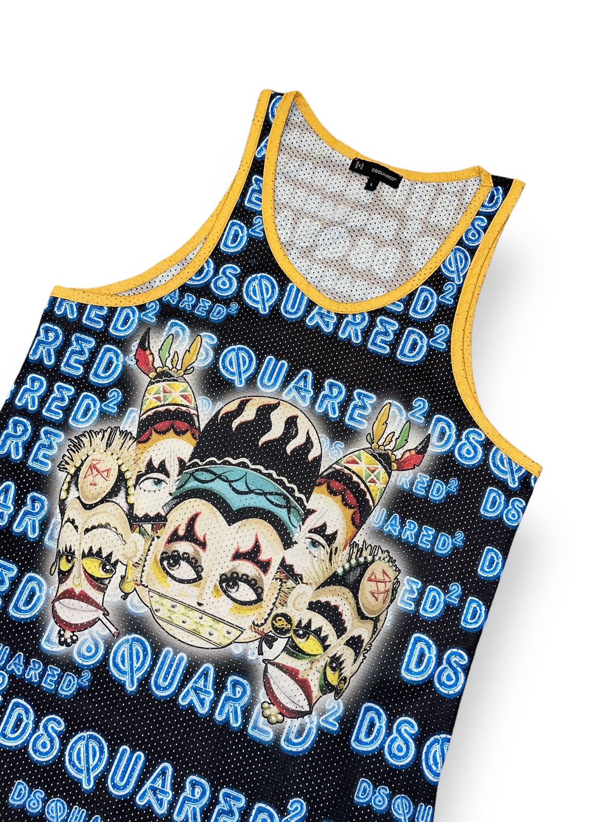 Dsquared2 Dsquared2 Monogram Big Logo Net Black Blue Tank Tops Size US S / EU 44-46 / 1 - 6 Thumbnail