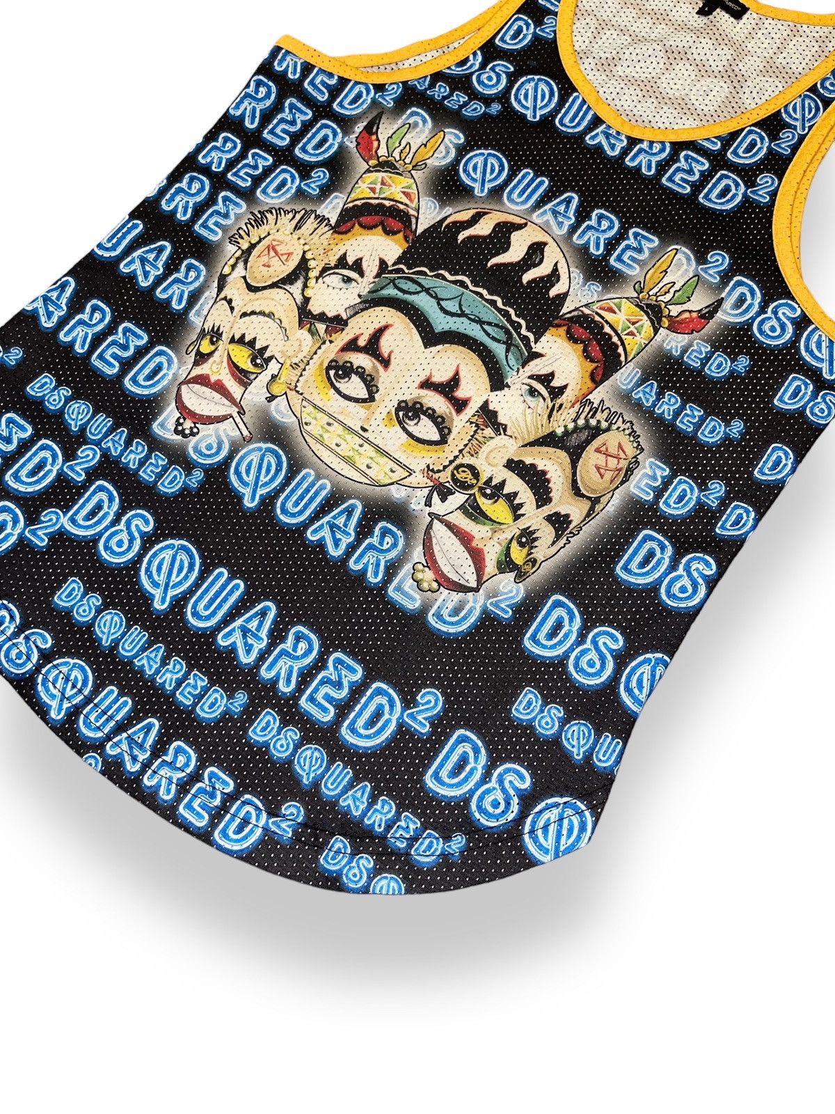 Dsquared2 Dsquared2 Monogram Big Logo Net Black Blue Tank Tops Size US S / EU 44-46 / 1 - 4 Thumbnail
