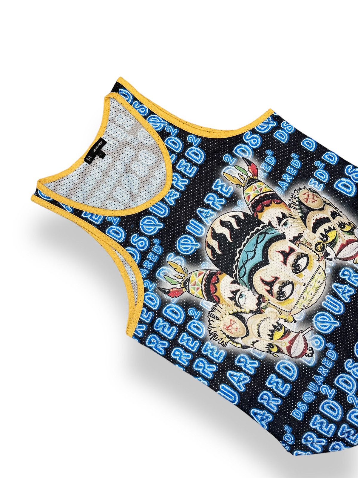 Dsquared2 Dsquared2 Monogram Big Logo Net Black Blue Tank Tops Size US S / EU 44-46 / 1 - 7 Thumbnail