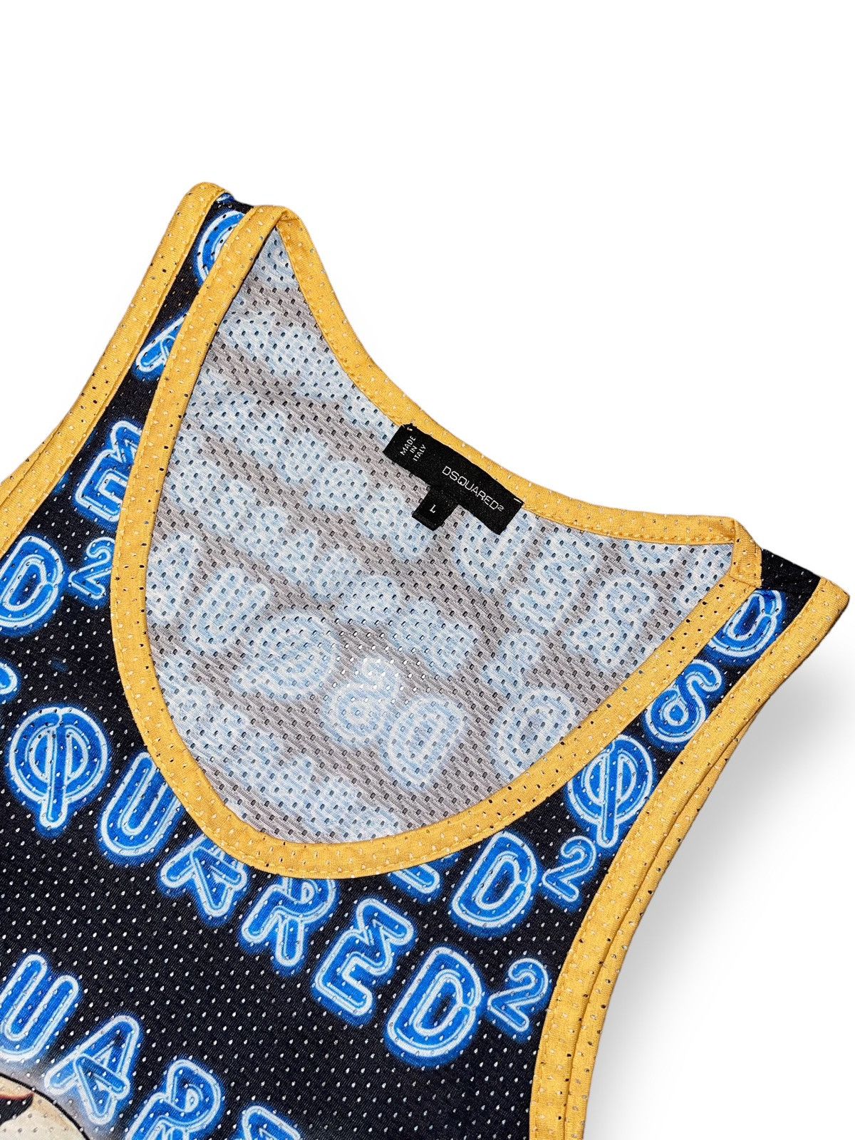 Dsquared2 Dsquared2 Monogram Big Logo Net Black Blue Tank Tops Size US S / EU 44-46 / 1 - 12 Thumbnail