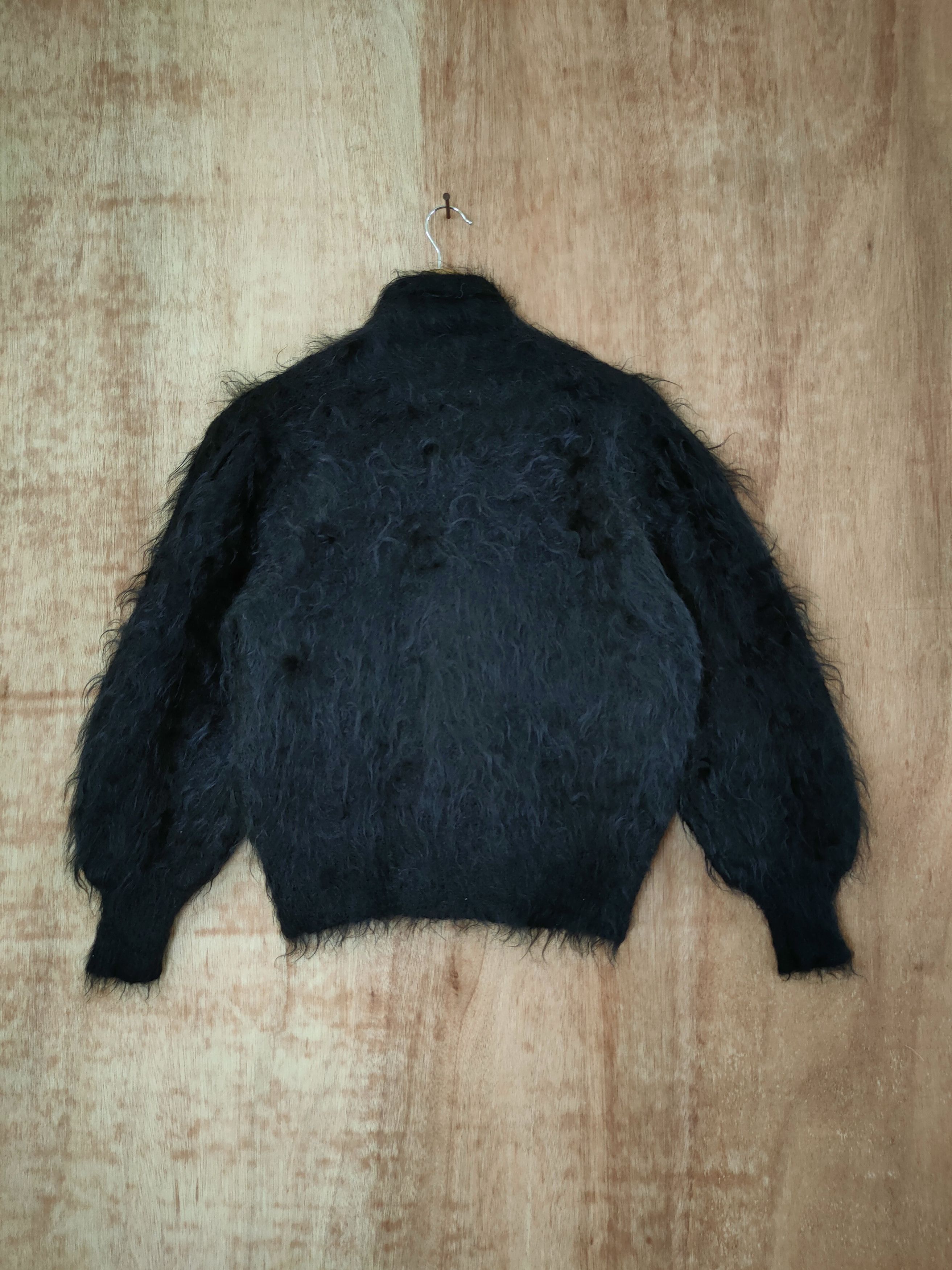 Aran Isles Knitwear Japan mohair fur black shag shaggy cardigan #46-486 DL Size US M / EU 48-50 / 2 - 6 Thumbnail