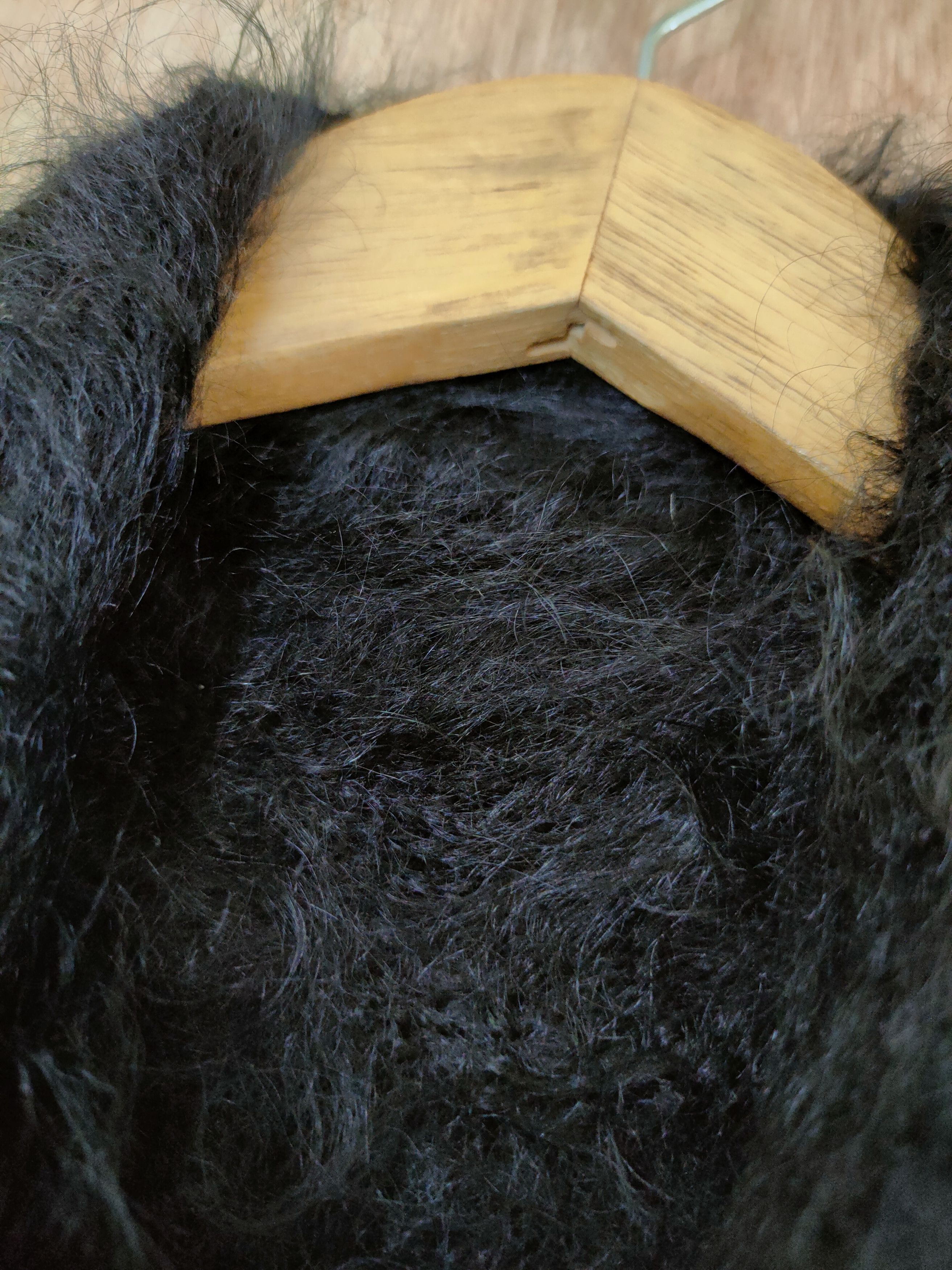 Aran Isles Knitwear Japan mohair fur black shag shaggy cardigan #46-486 DL Size US M / EU 48-50 / 2 - 7 Thumbnail
