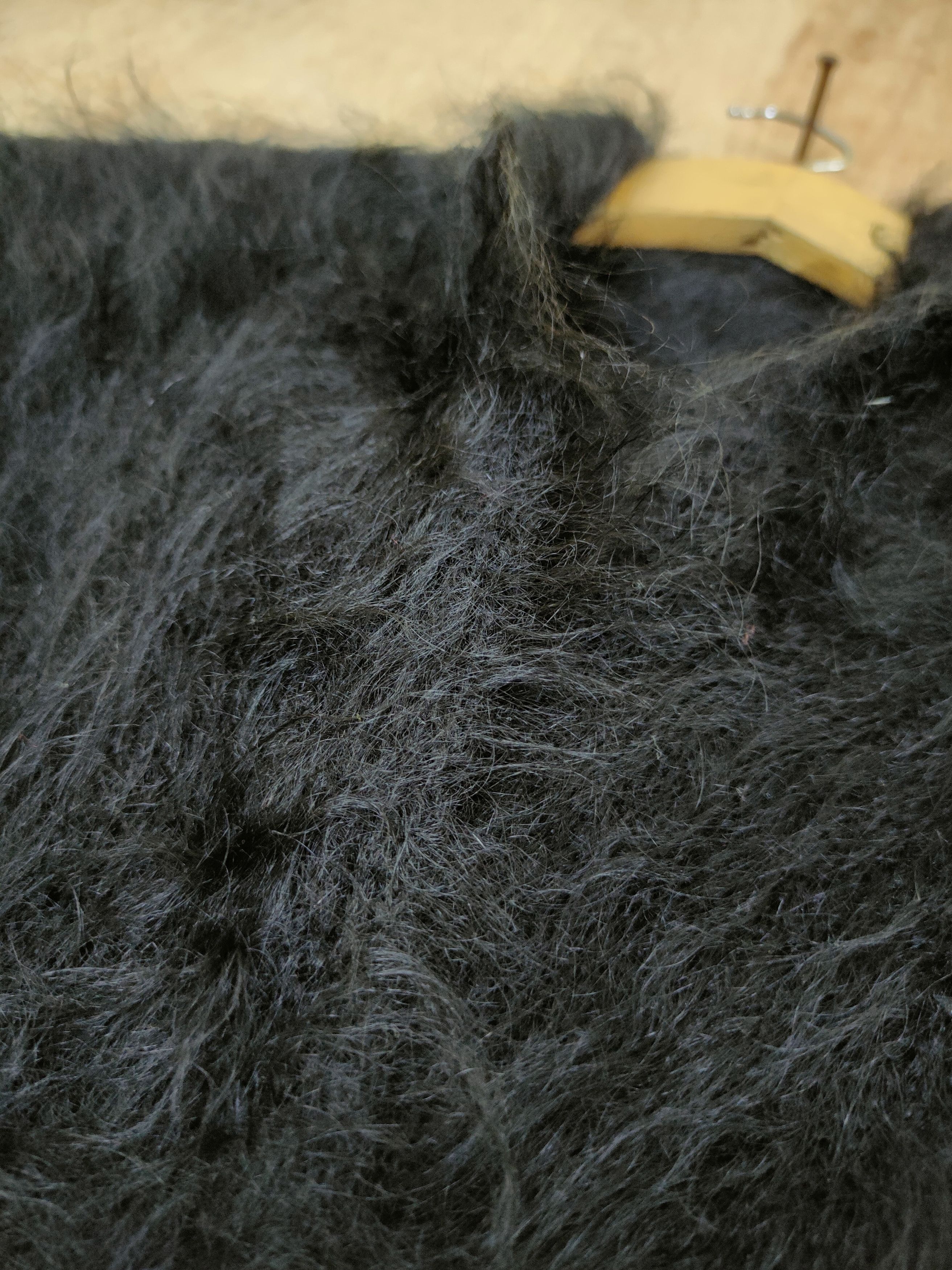 Aran Isles Knitwear Japan mohair fur black shag shaggy cardigan #46-486 DL Size US M / EU 48-50 / 2 - 4 Thumbnail