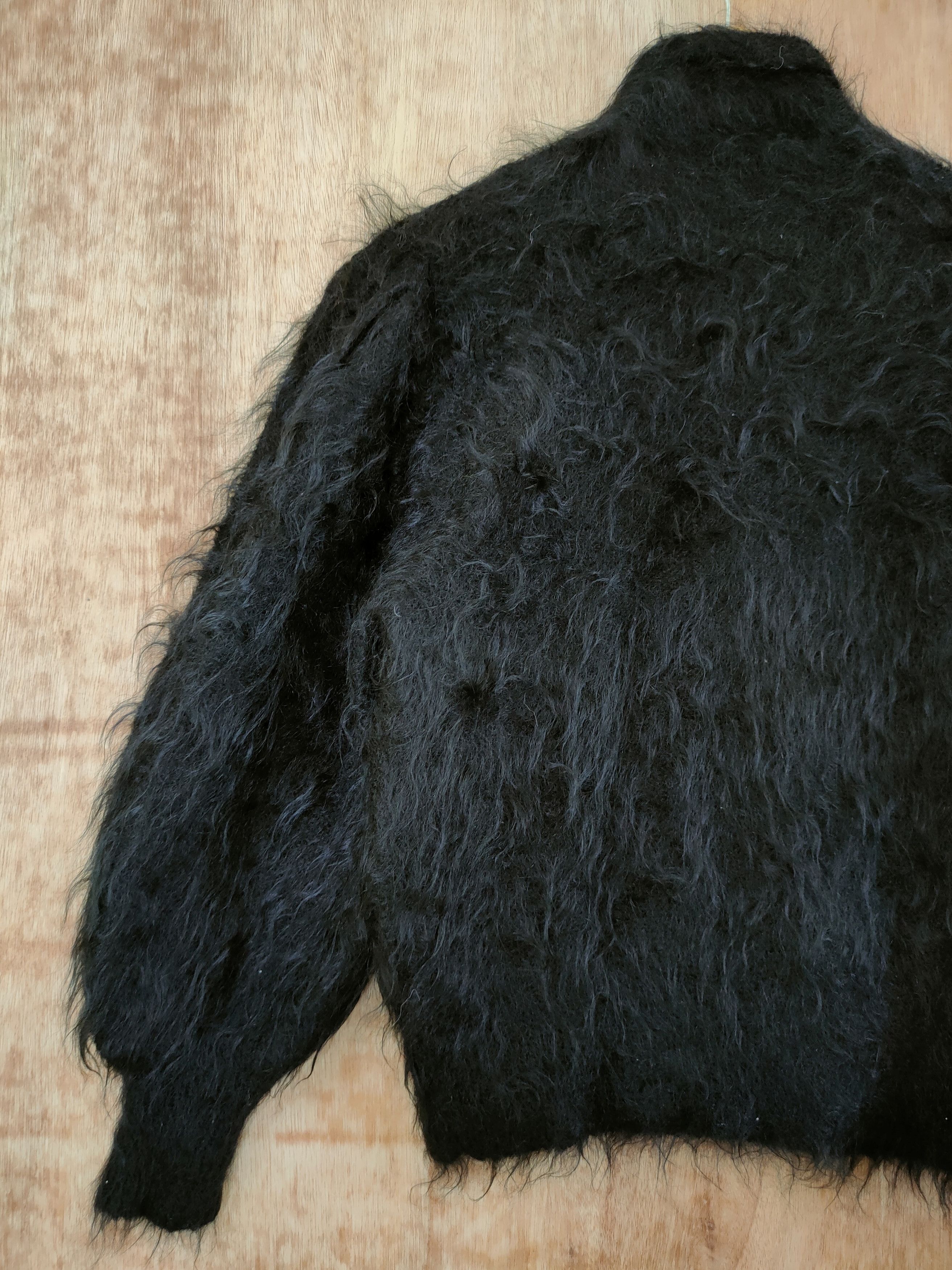 Aran Isles Knitwear Japan mohair fur black shag shaggy cardigan #46-486 DL Size US M / EU 48-50 / 2 - 8 Thumbnail