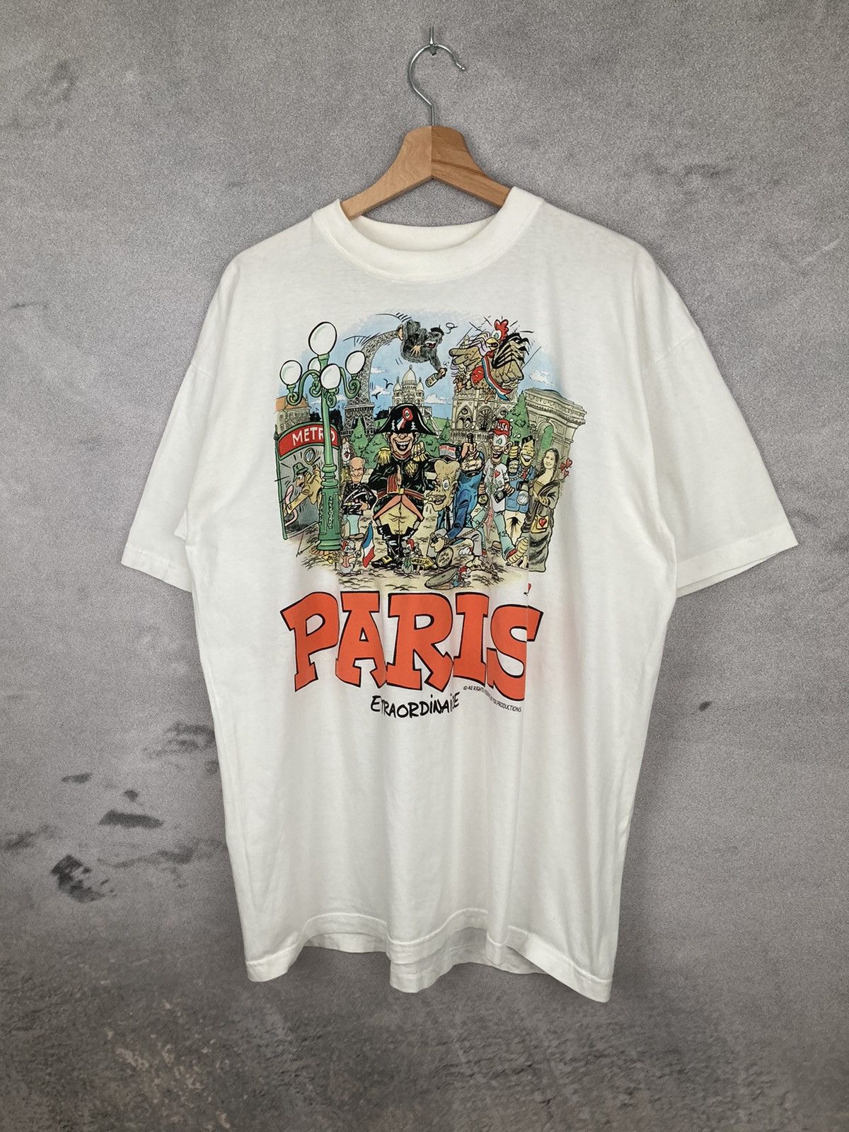 Vintage Vintage Fox Paris 90s Graphic Humor Tee Pop Art Size US XL / EU 56 / 4 - 2 Thumbnail
