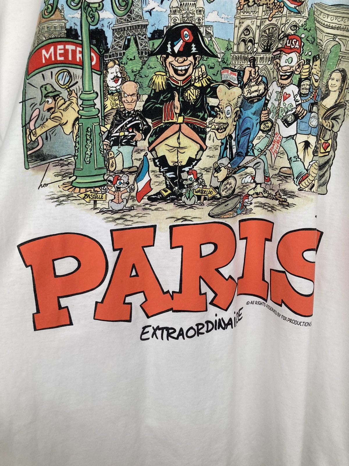 Vintage Vintage Fox Paris 90s Graphic Humor Tee Pop Art Size US XL / EU 56 / 4 - 5 Thumbnail