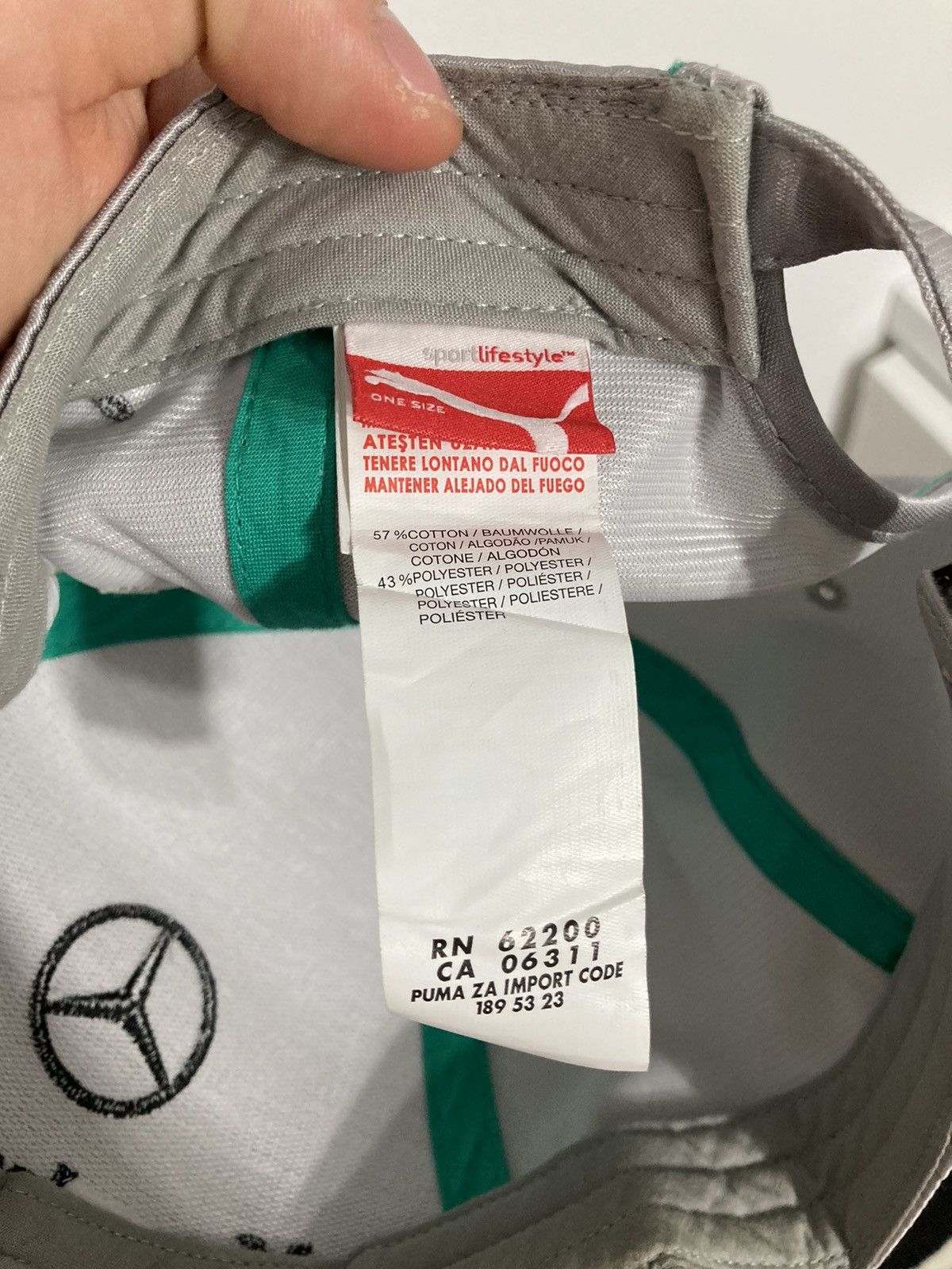 Mercedes-Benz Vintage Mercedes Benz AMG Petronas Puma Racing Hat Size ONE SIZE - 8 Thumbnail