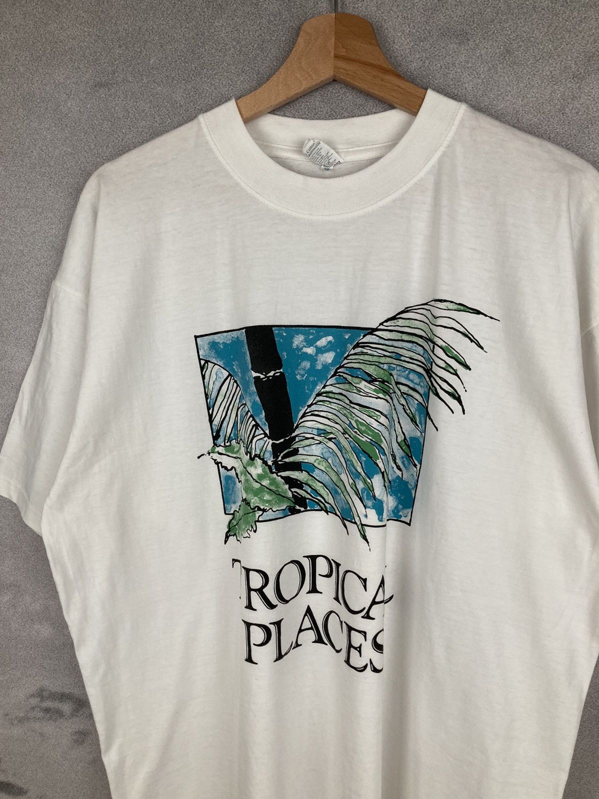 Vintage Vintage Graphic Tee Tropical Place Retro Miami Vice Size US XL / EU 56 / 4 - 3 Thumbnail