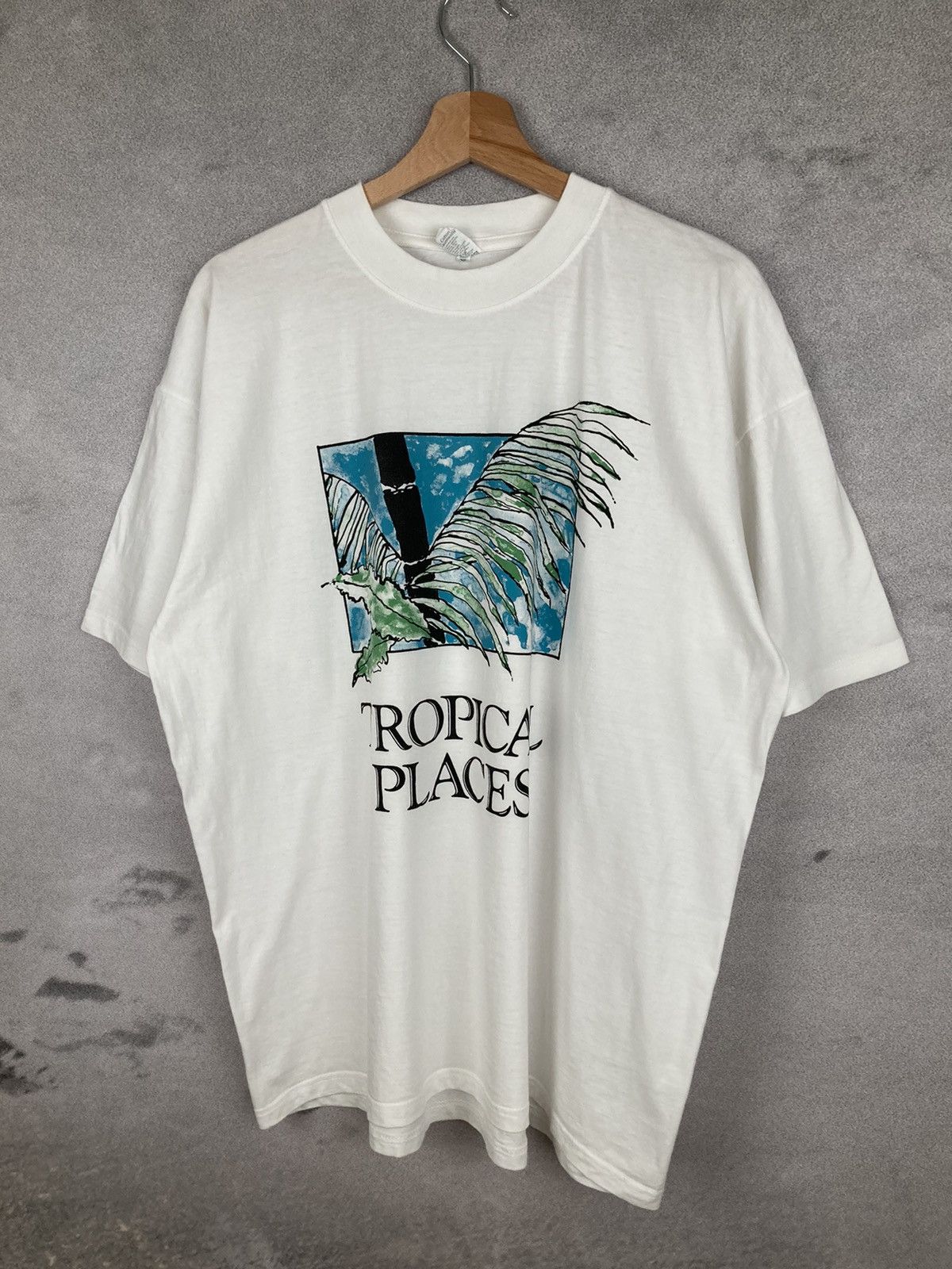 Vintage Vintage Graphic Tee Tropical Place Retro Miami Vice Size US XL / EU 56 / 4 - 2 Thumbnail