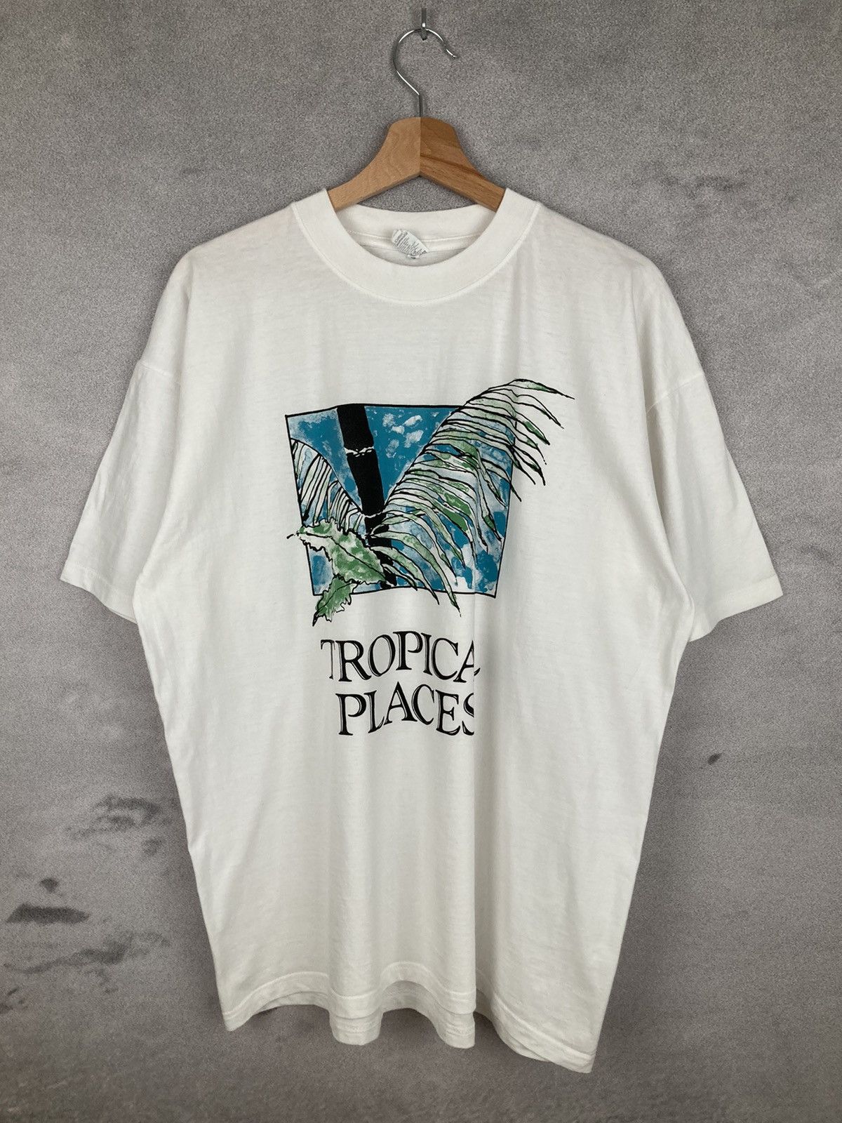 Vintage Vintage Graphic Tee Tropical Place Retro Miami Vice Size US XL / EU 56 / 4 - 1 Thumbnail