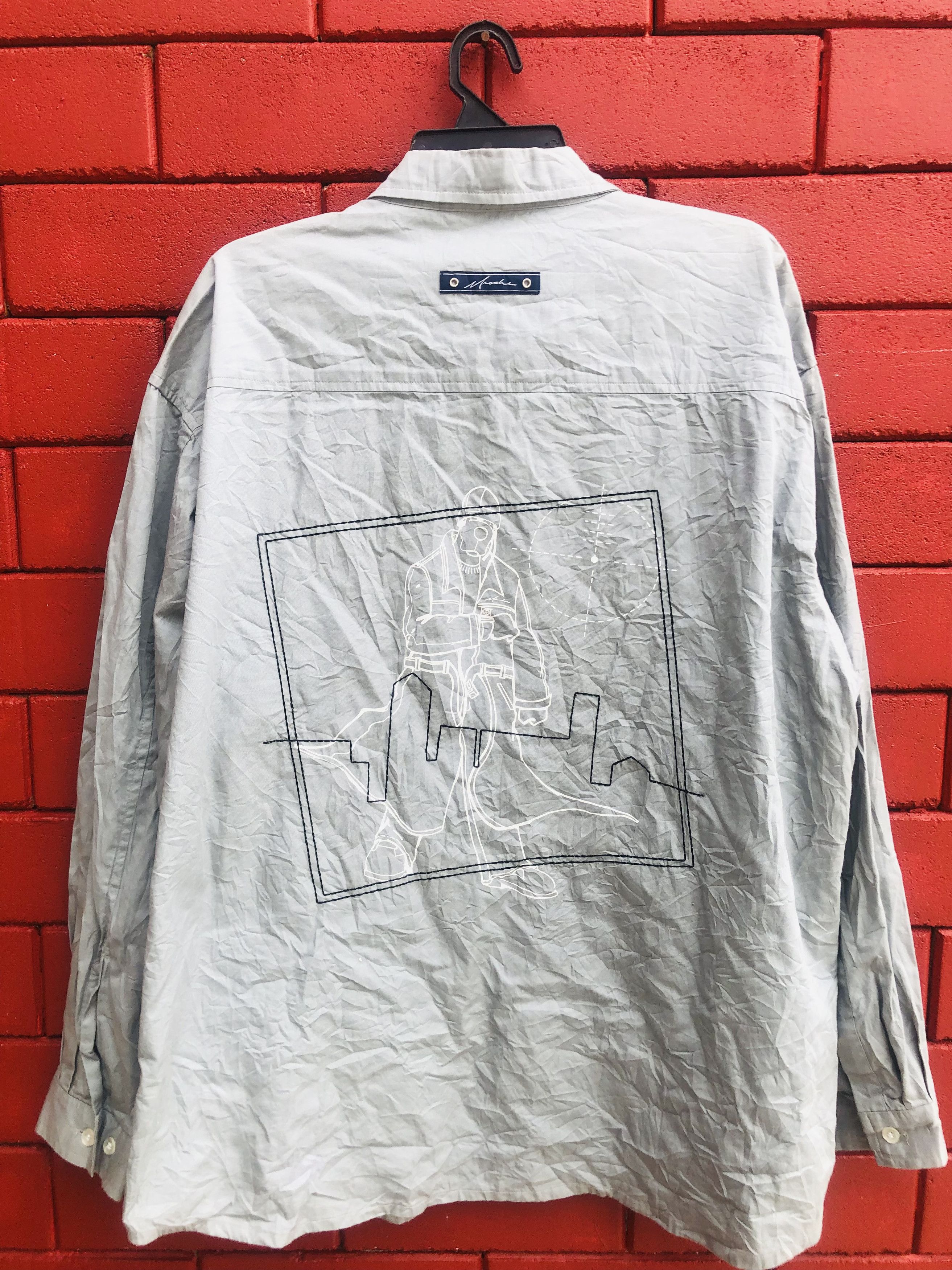 Japanese Brand × Vintage Vintage Hip Hop Japanese Designer Fashion Style Shirt Size US XL / EU 56 / 4 - 2 Thumbnail