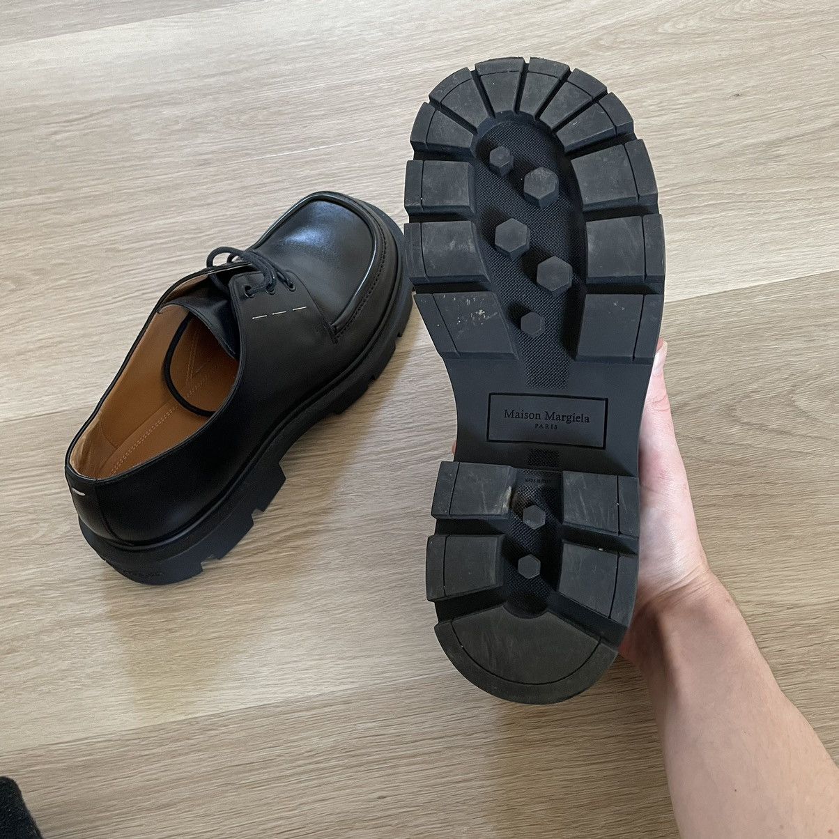 Maison Margiela Maison Margiela Staple Lug Sole Oxford Size US 12 / EU 45 - 6 Thumbnail