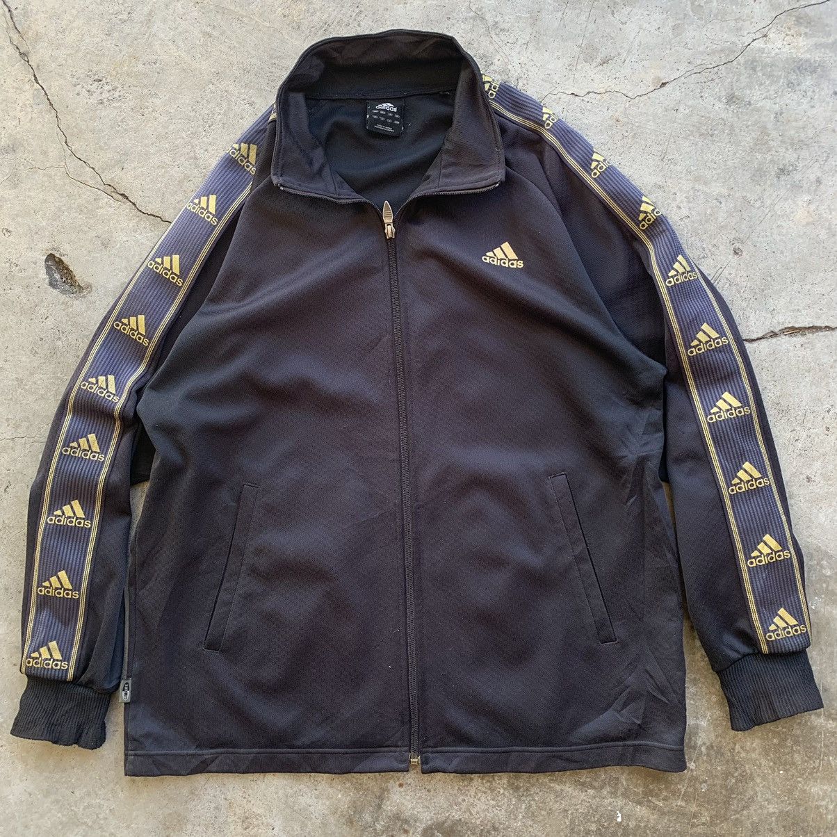 Adidas × Vintage Adidas vintage y2k sweater light jacket side tape Size US L / EU 52-54 / 3 - 8 Thumbnail