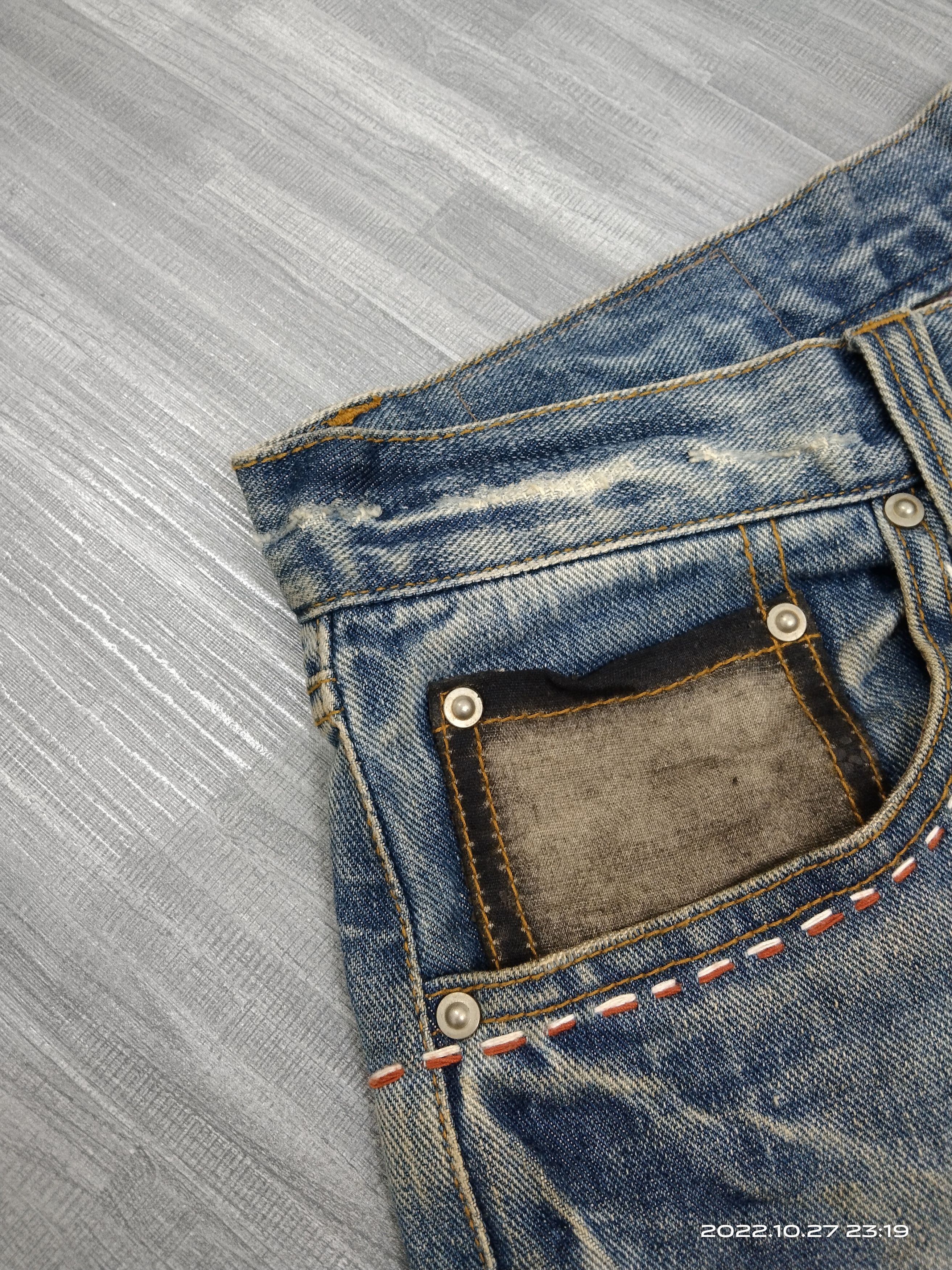 Art Comes First × Native DiSTRESSED NATIVE AMERICAN CULTURE ART GERONIM0 DENIM PANTS Size US 32 / EU 48 - 7 Thumbnail
