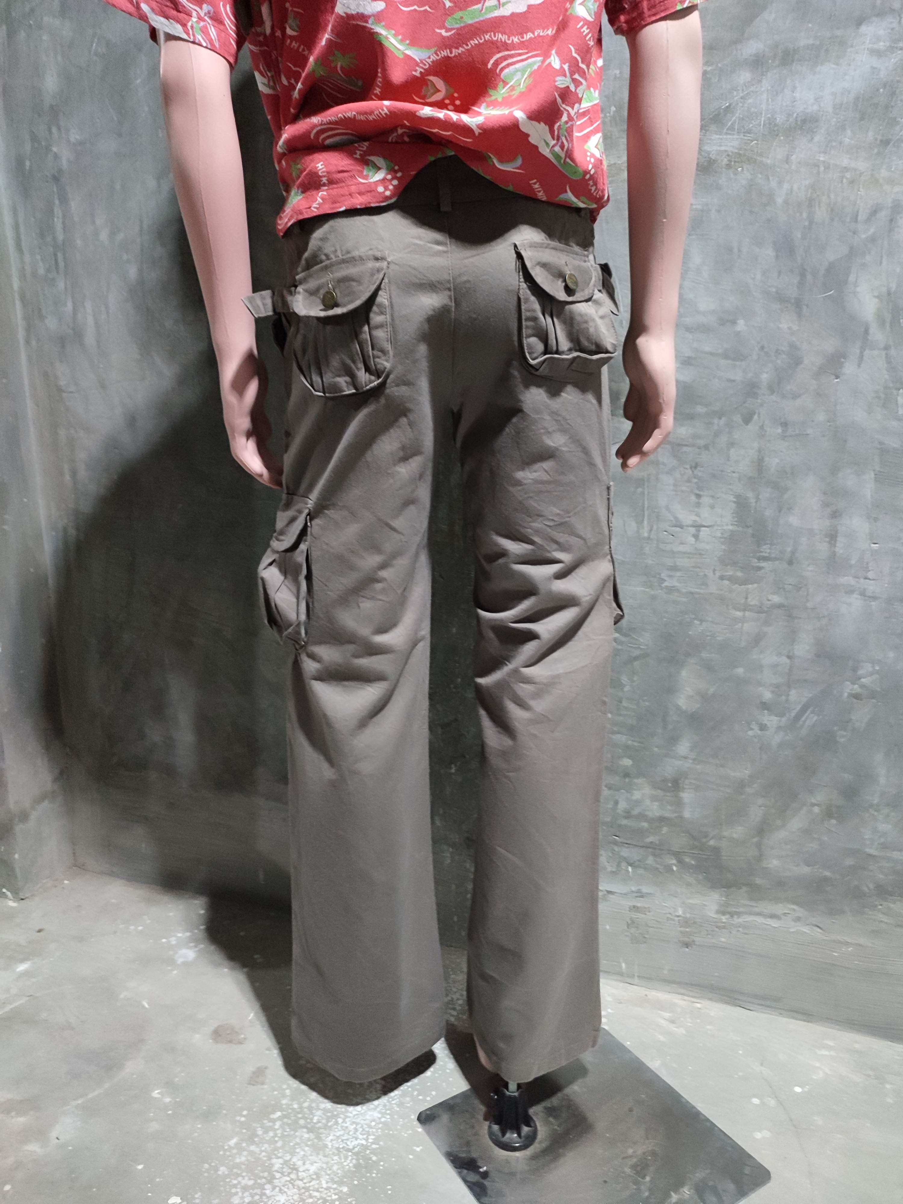 Japanese Brand 🔥Grandprix 3D Pocket Cargo Multipocket Flared Pants Size US 30 / EU 46 - 5 Thumbnail