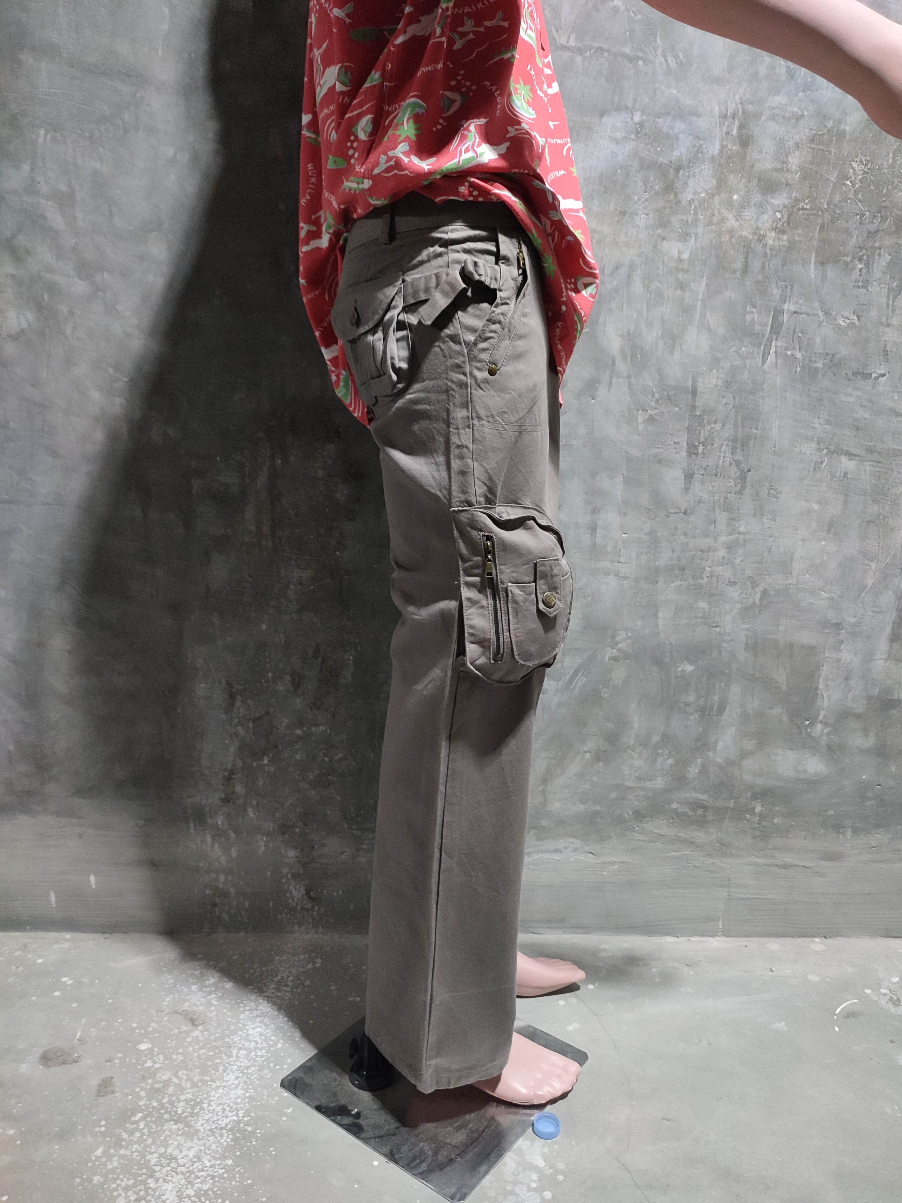 Japanese Brand 🔥Grandprix 3D Pocket Cargo Multipocket Flared Pants Size US 30 / EU 46 - 3 Thumbnail