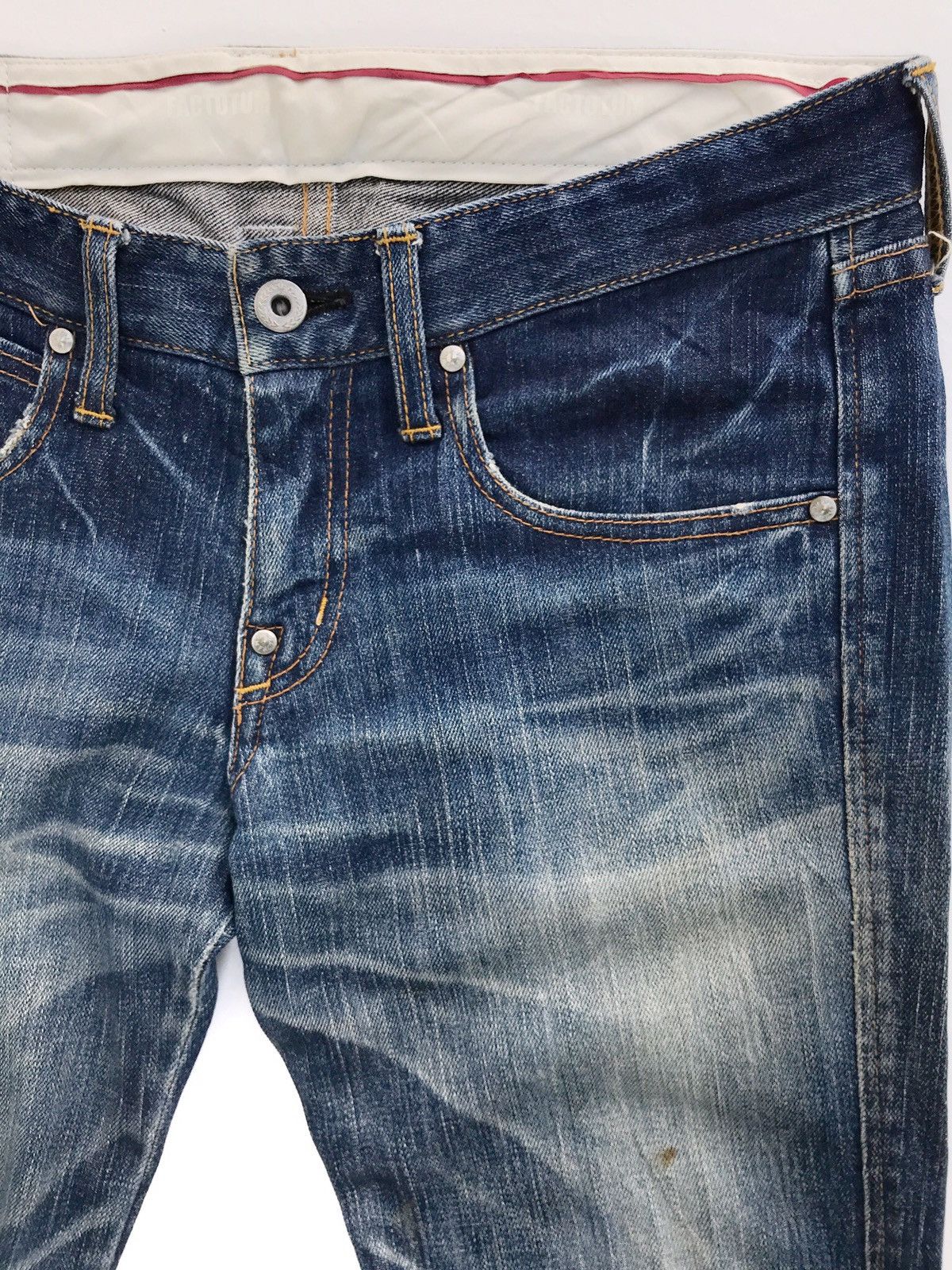 FACTOTUM Factotum Slim Fits Distressed Jeans Made In Japan Size US 30 / EU 46 - 5 Thumbnail