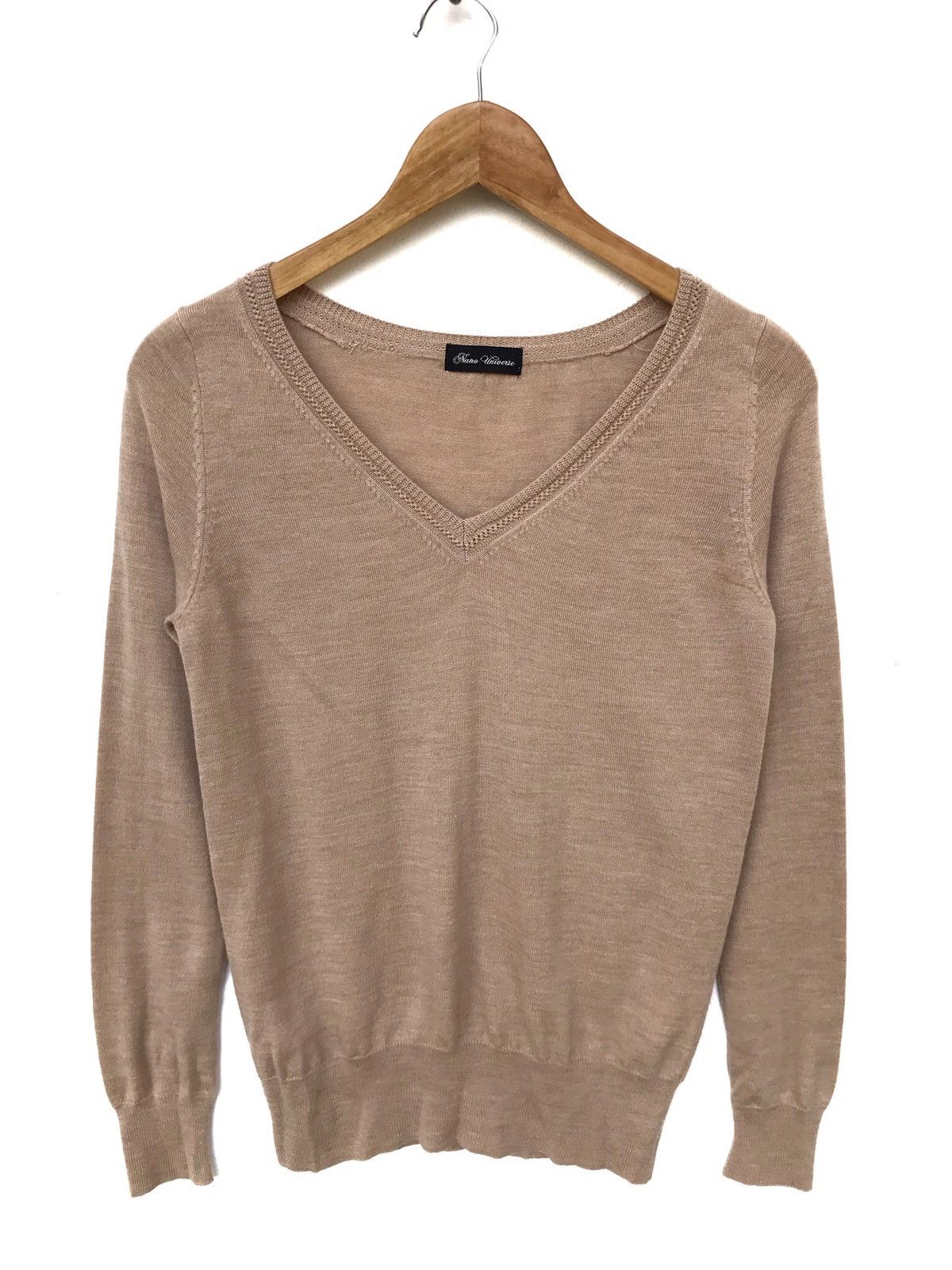 NANO universe Japanese Brand Nano Universe Hand Knit LS Sweatshirt Size US XS / EU 42 / 0 - 1 Thumbnail