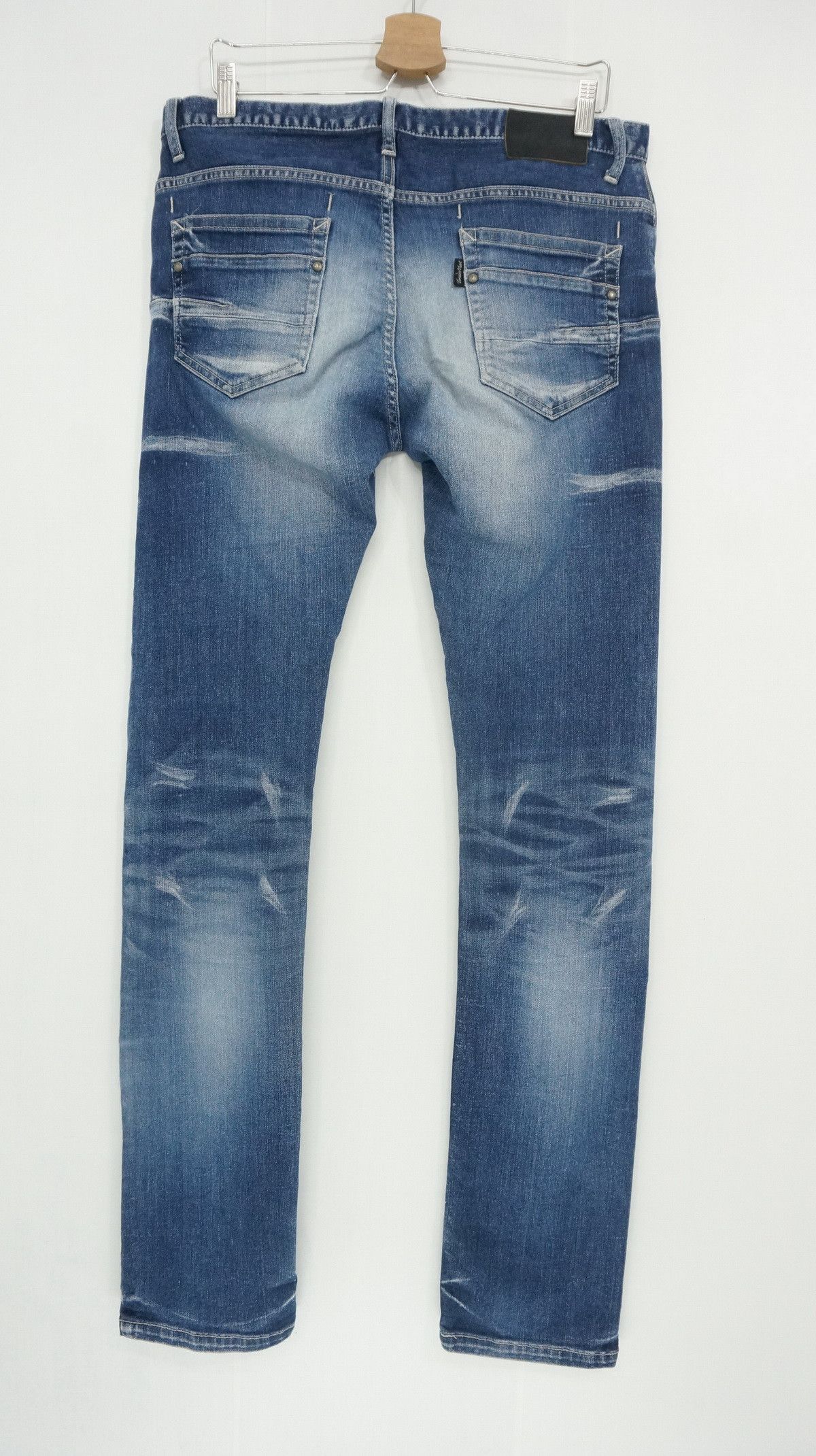 Japanese Brand Fire! TORNADO MART Skinny Stretchy Jeans Size US 30 / EU 46 - 2 Thumbnail