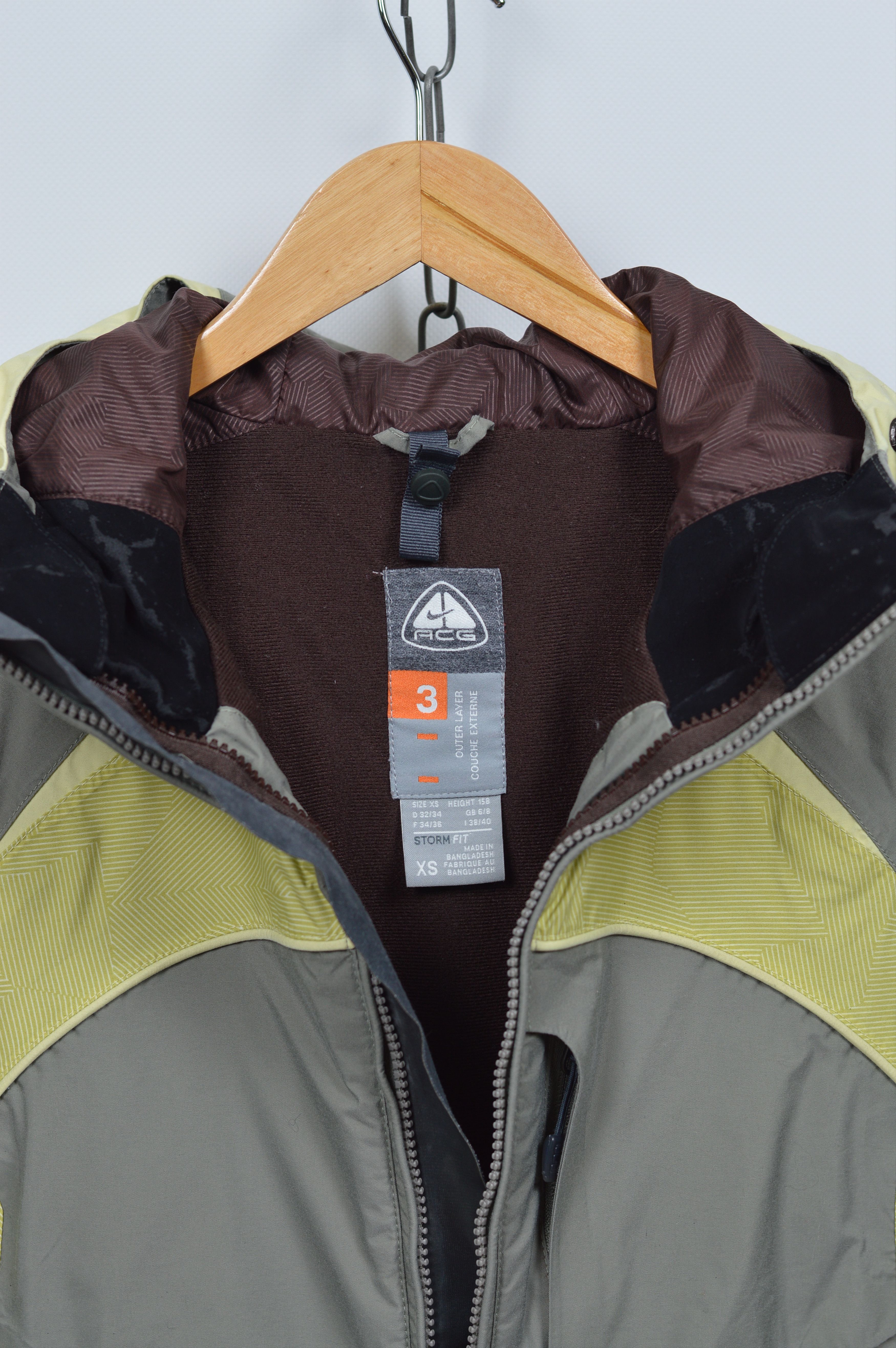 Nike × Nike ACG × Vintage Vintage Nike ACG Windbreaker Ski Jacket Olive Size XS / US 0-2 / IT 36-38 - 6 Thumbnail