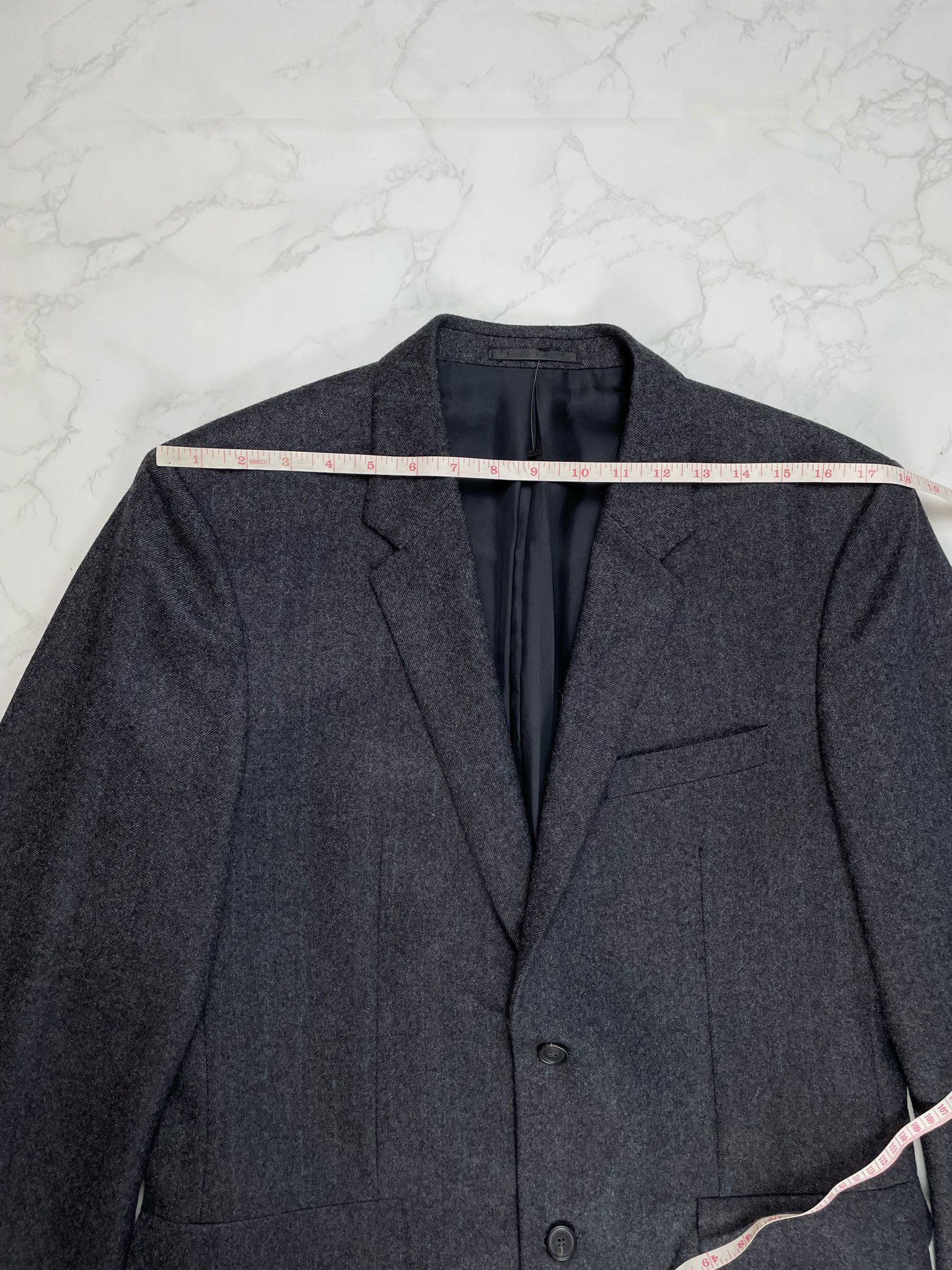 Jil Sander 🔥80% OFF🔥 [SALE] Jil Sander Grey Wool Blazer Light Jacket Size US XL / EU 56 / 4 - 4 Thumbnail