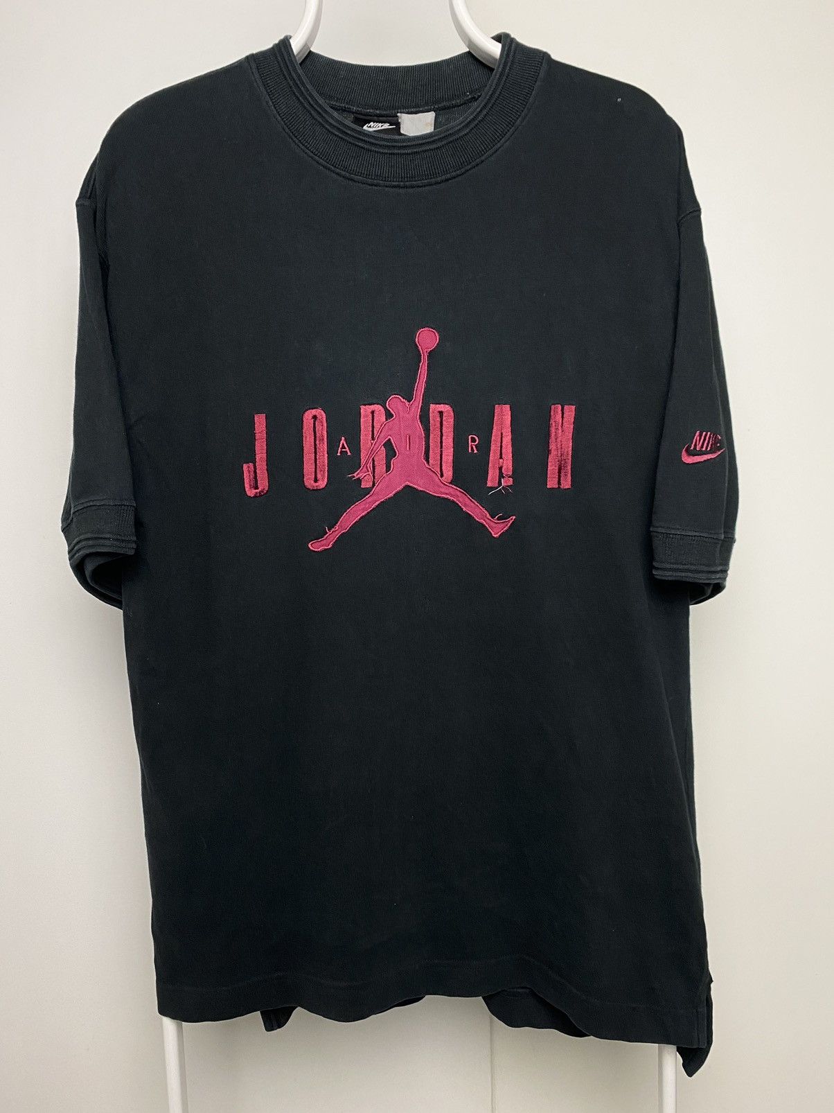 Jordan Brand × Nike × Vintage Nike Air Jordan vintage black T-shirt big logo 90s Size US L / EU 52-54 / 3 - 1 Thumbnail