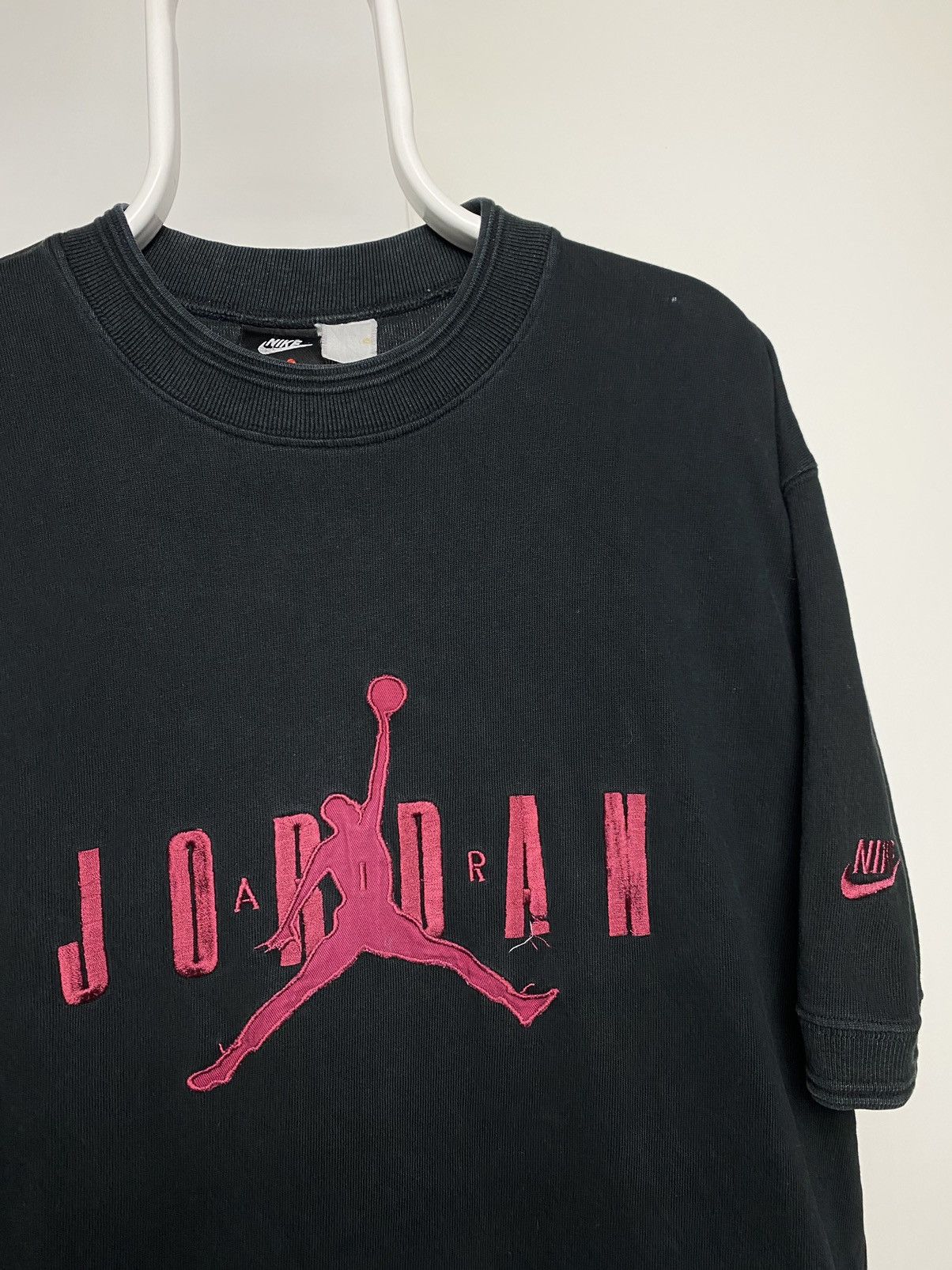 Jordan Brand × Nike × Vintage Nike Air Jordan vintage black T-shirt big logo 90s Size US L / EU 52-54 / 3 - 2 Thumbnail