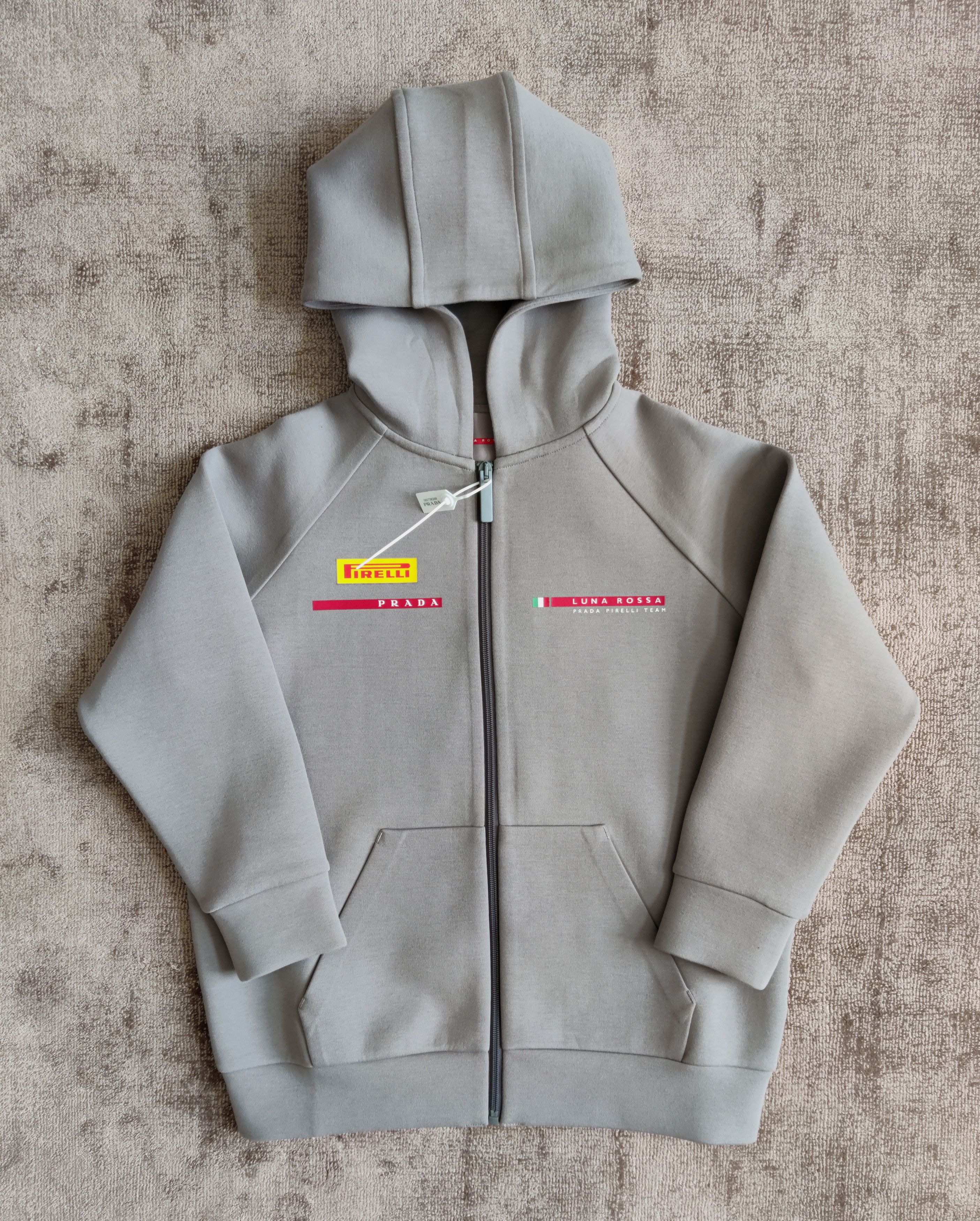 image of Luna Rossa Pirelli Zip Hoodie in Grey, Women's (Size XS)