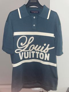 Louis Vuitton Vintage Cycling Polo Blue Grey. Size Xs