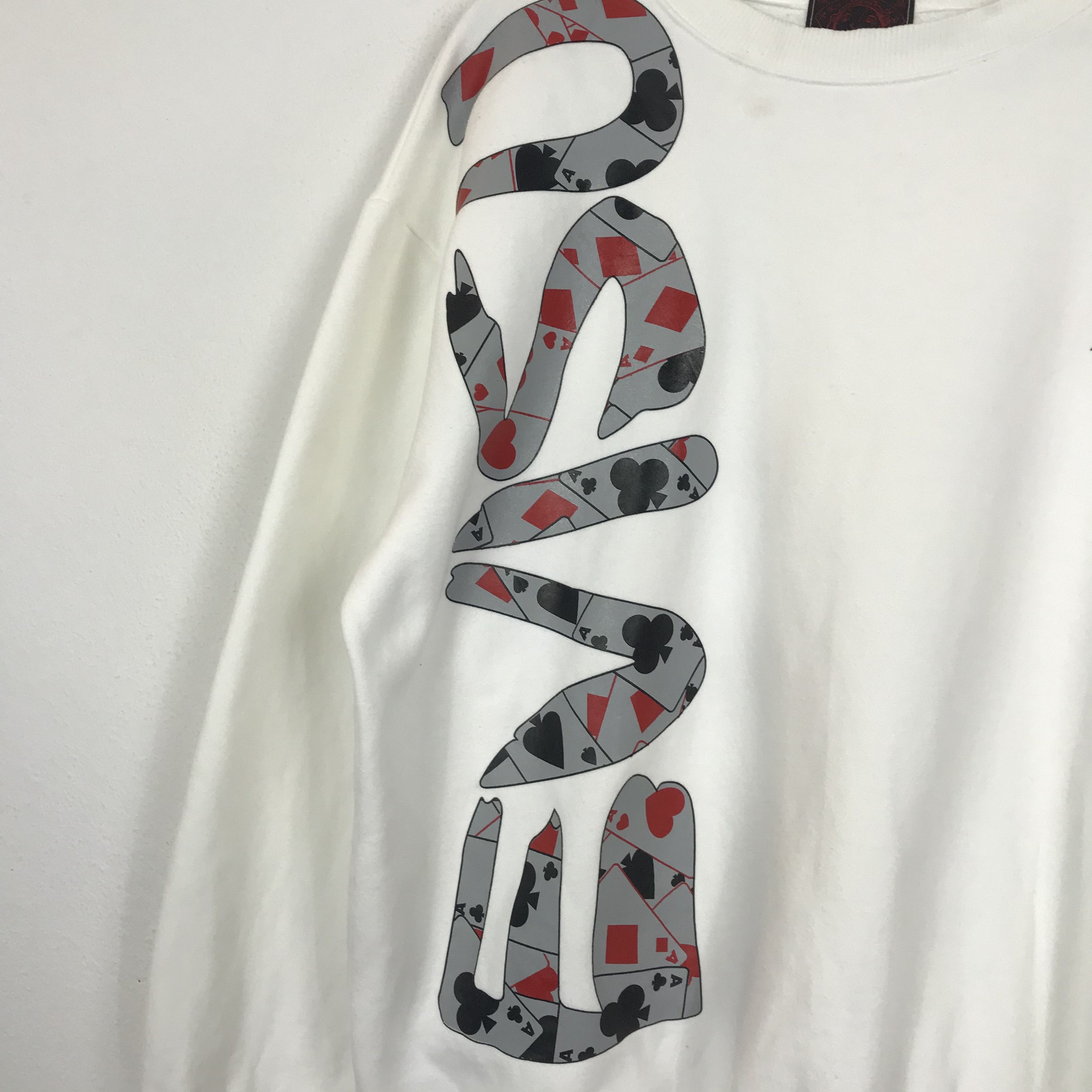 Evisu × Japanese Brand × Vintage 💣OFFER Vtg EVISU JAPAN Playing Card Design Sweatshirt Size US XL / EU 56 / 4 - 4 Thumbnail