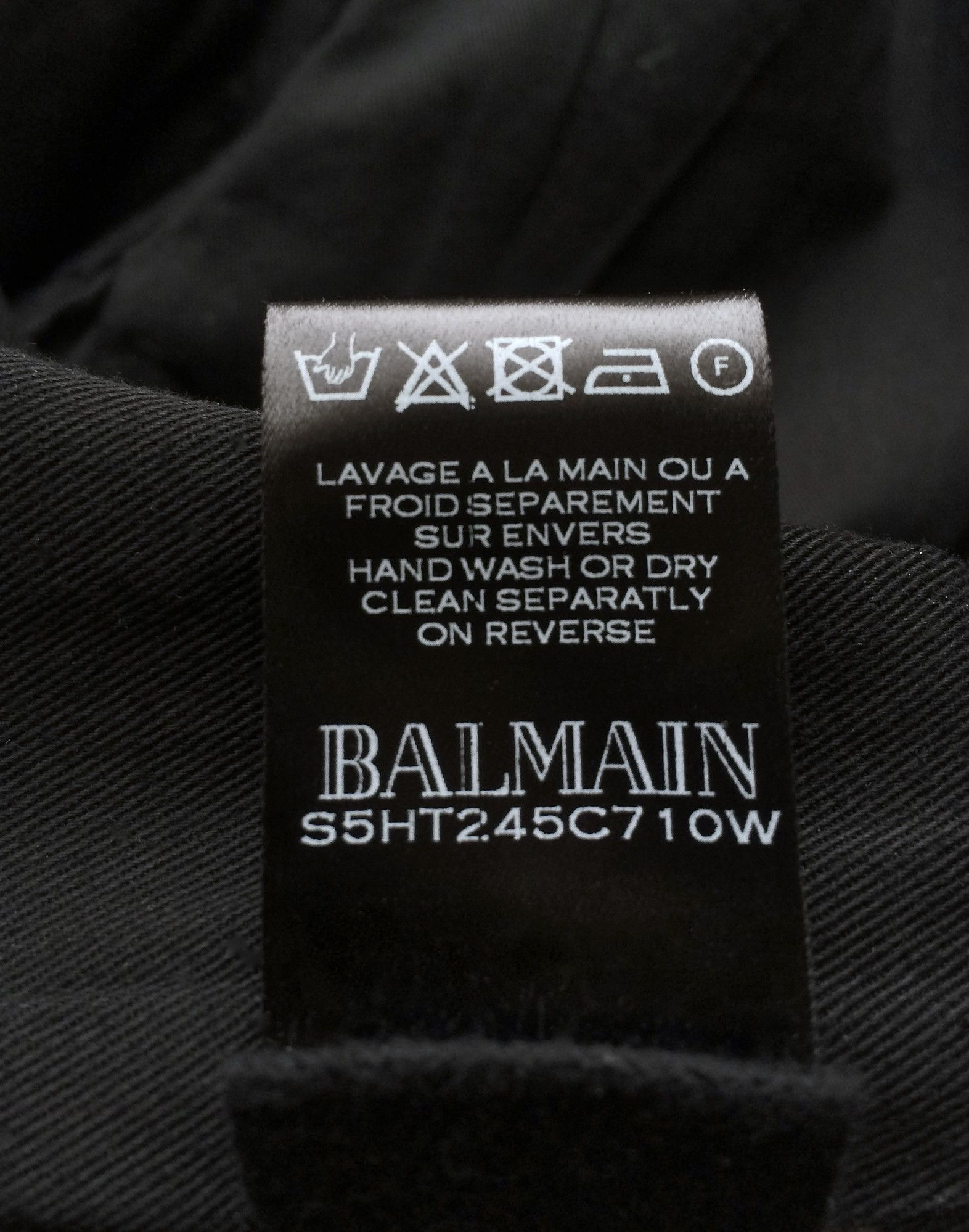 Balmain Black Waxed Denim Jacket Size US S / EU 44-46 / 1 - 9 Thumbnail