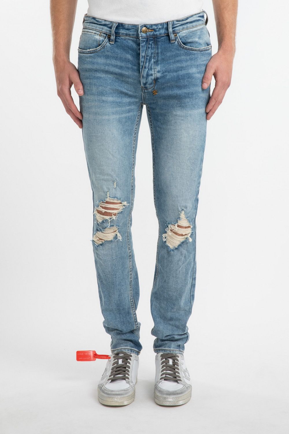 image of Ksubi Ripped Jeans in Bleu, Men's (Size 30)