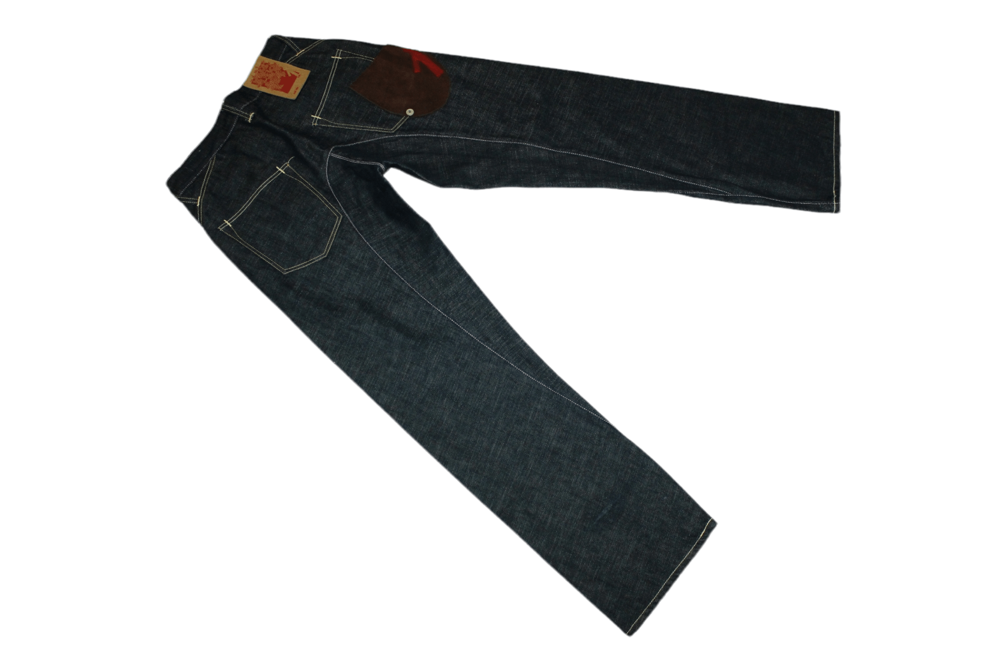 Japanese Brand Iijin Material Raw Denim Bootcut Baggy Western Jeans Size US 31 - 5 Thumbnail