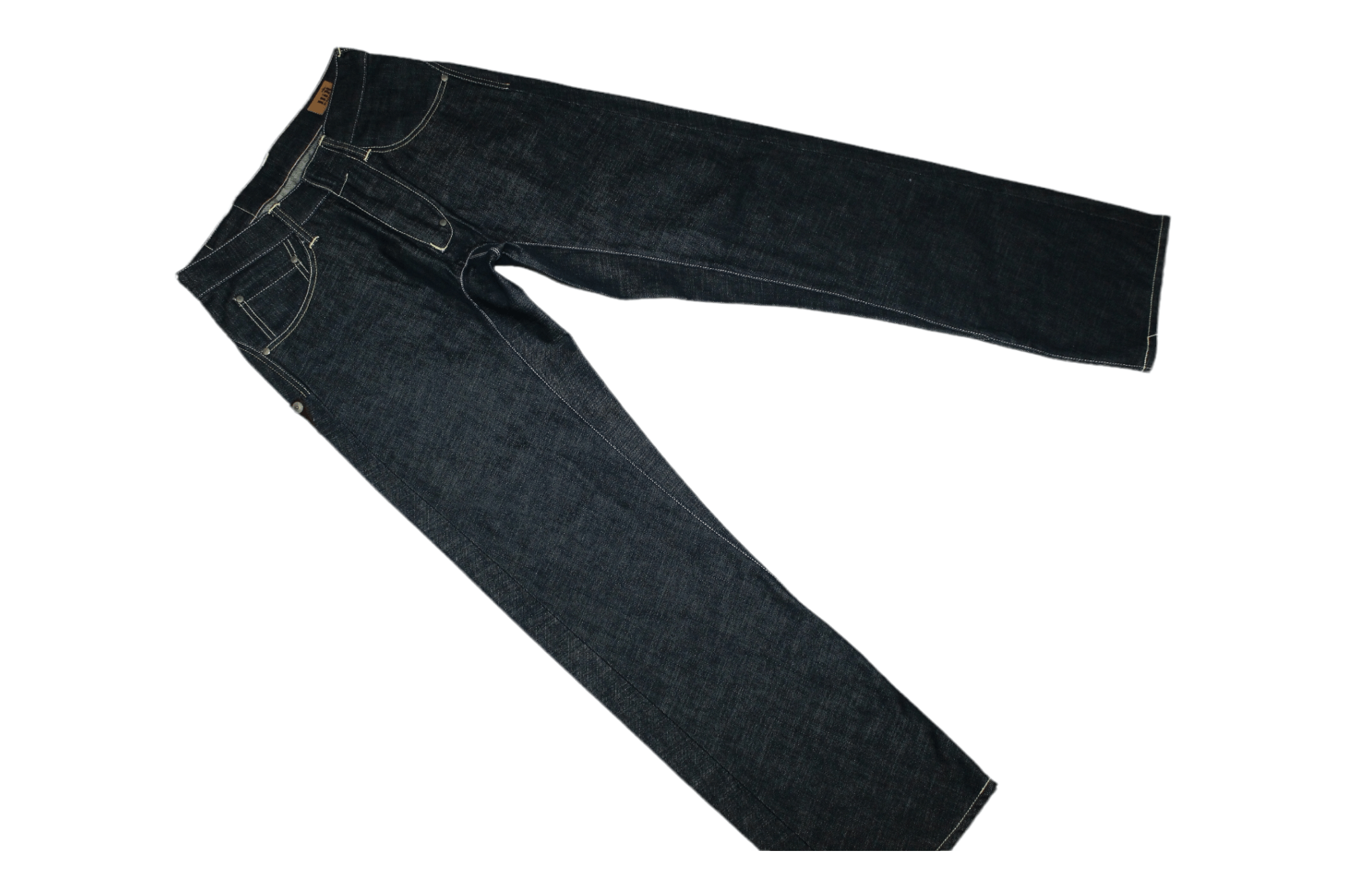 Japanese Brand Iijin Material Raw Denim Bootcut Baggy Western Jeans Size US 31 - 4 Thumbnail