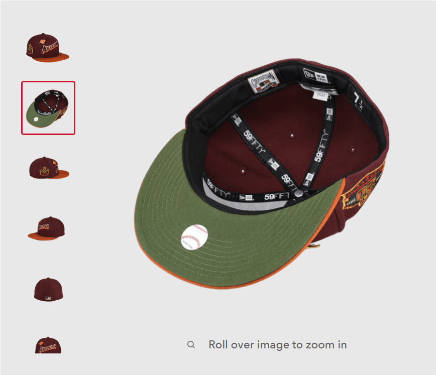 Capsule × New Era 7 1/4 Capsule Fall 2.0 Arizona Diamondbacks 20th Orange Size ONE SIZE - 13 Thumbnail