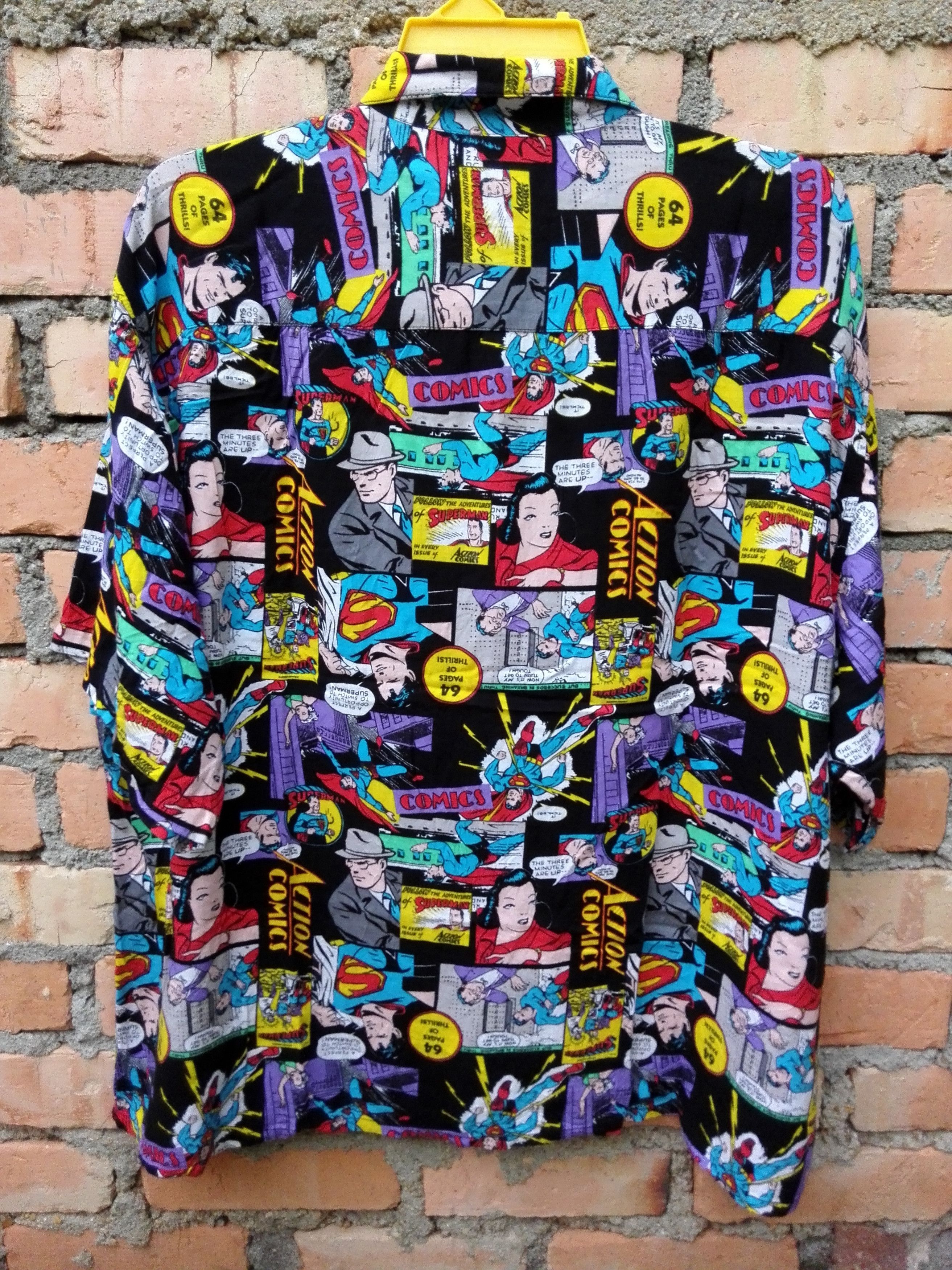 DC Comics × Marvel Comics × Vintage Vintage 90s Dc Comic full print 100% rayon shirt XXL size Size US XXL / EU 58 / 5 - 2 Thumbnail
