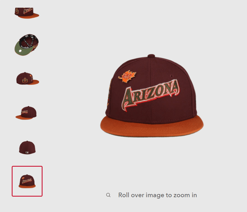 Capsule × New Era 7 1/8 Capsule Fall 2.0 Arizona Diamondbacks 20th Orange Size ONE SIZE - 9 Thumbnail