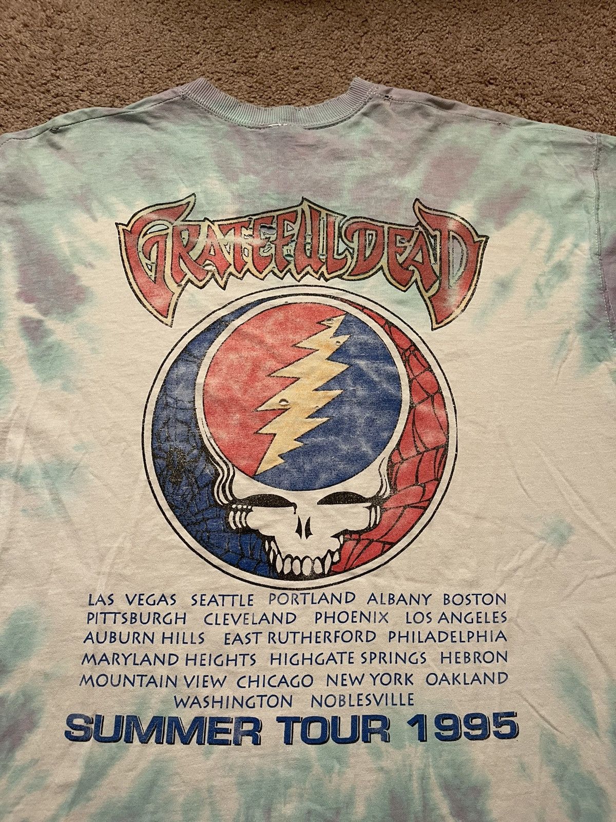 Vintage Vintage Grateful Dead Jester 1995 Summer Shirt XL Tour Jerry Size US XL / EU 56 / 4 - 4 Thumbnail