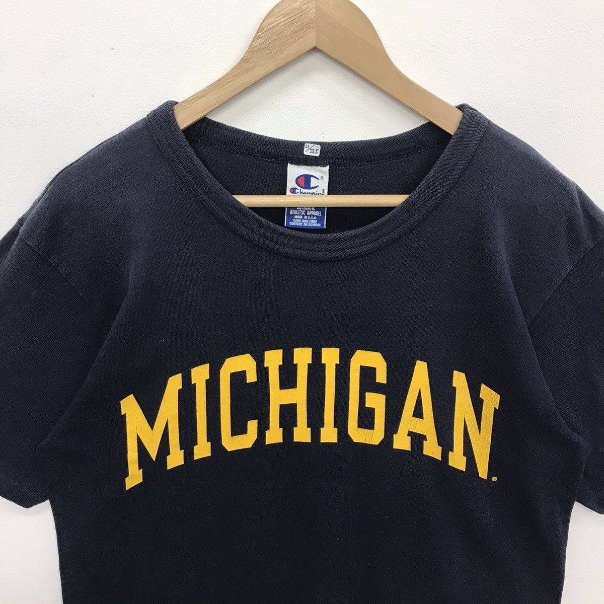 Champion × Vintage *Rare!! Vintage Champion University Michigan Spellout Tee Size US M / EU 48-50 / 2 - 7 Thumbnail