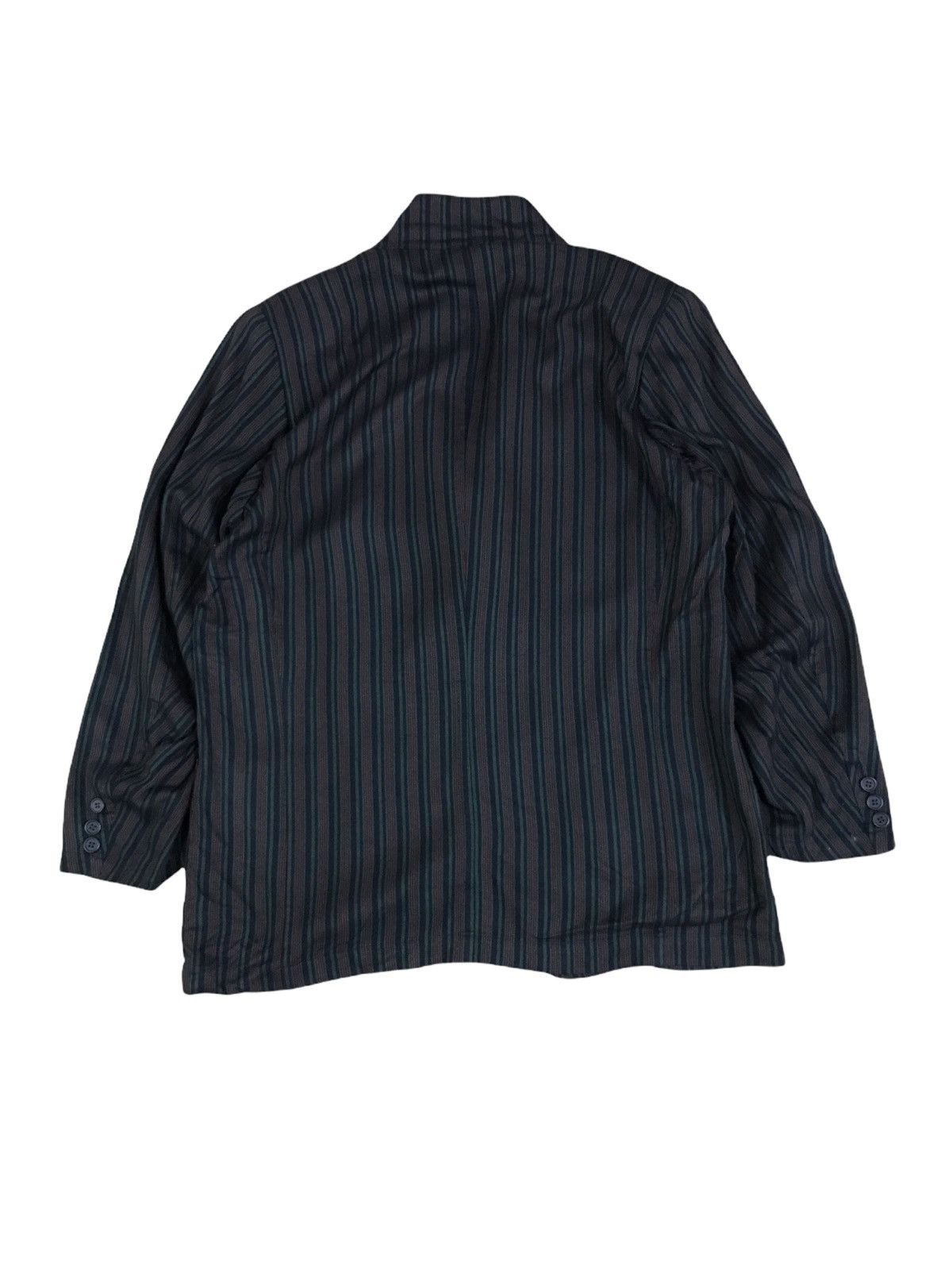 Japanese Brand Made in Japan A.T Atsuro Tayama Stripes Rayon Light Jacket Size US M / EU 48-50 / 2 - 2 Thumbnail
