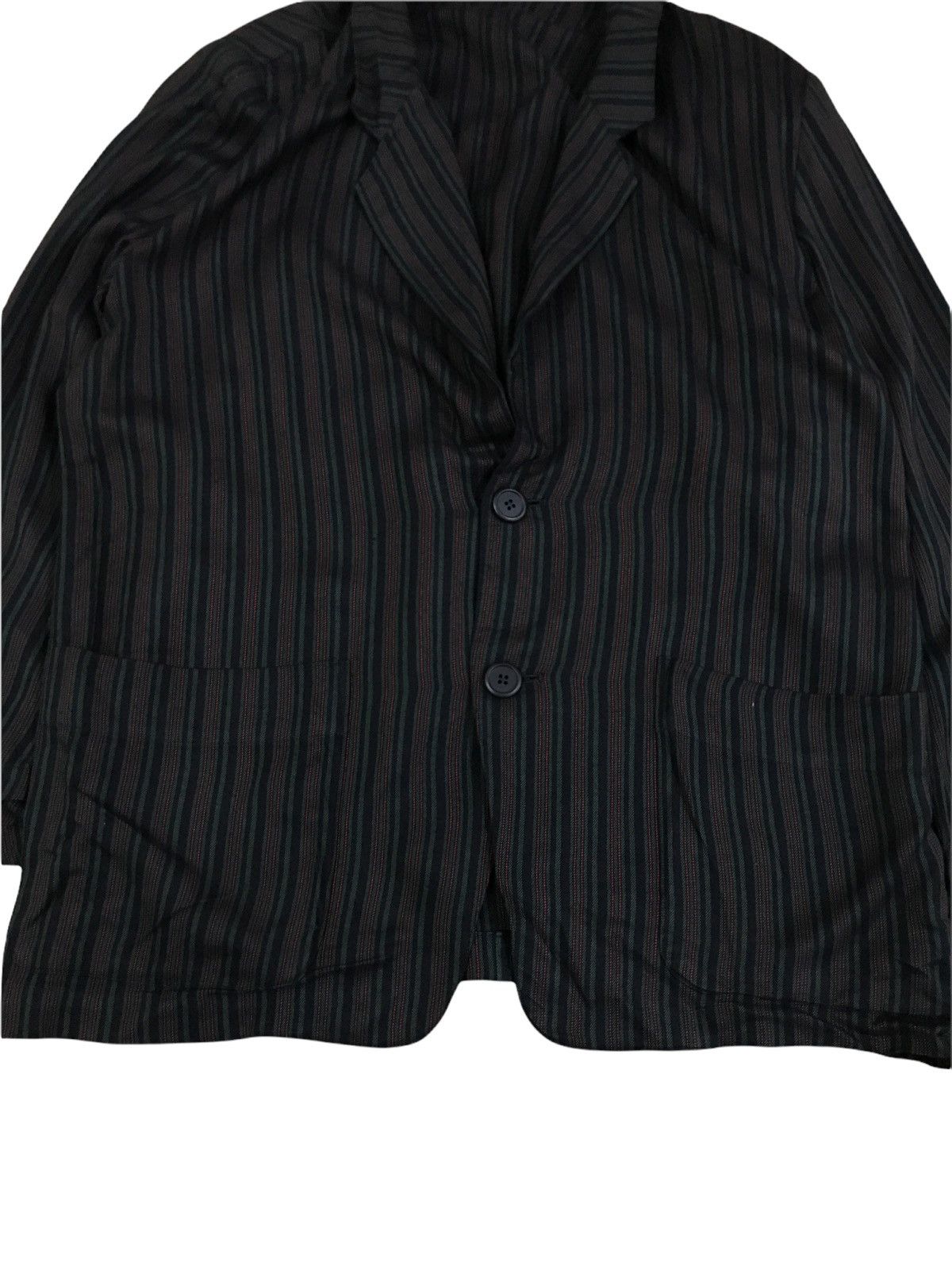 Japanese Brand Made in Japan A.T Atsuro Tayama Stripes Rayon Light Jacket Size US M / EU 48-50 / 2 - 4 Thumbnail