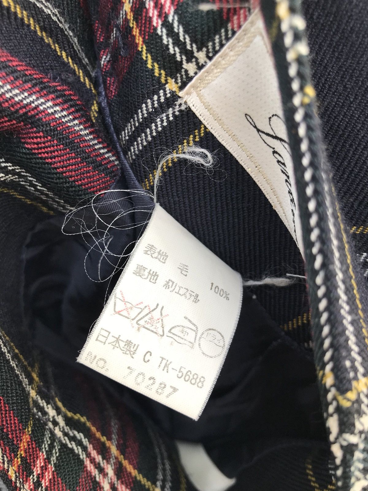 Japanese Brand Vintage Japanese Brand Lantana Wool Tartan Checked.Pants Size US 26 / EU 42 - 8 Thumbnail